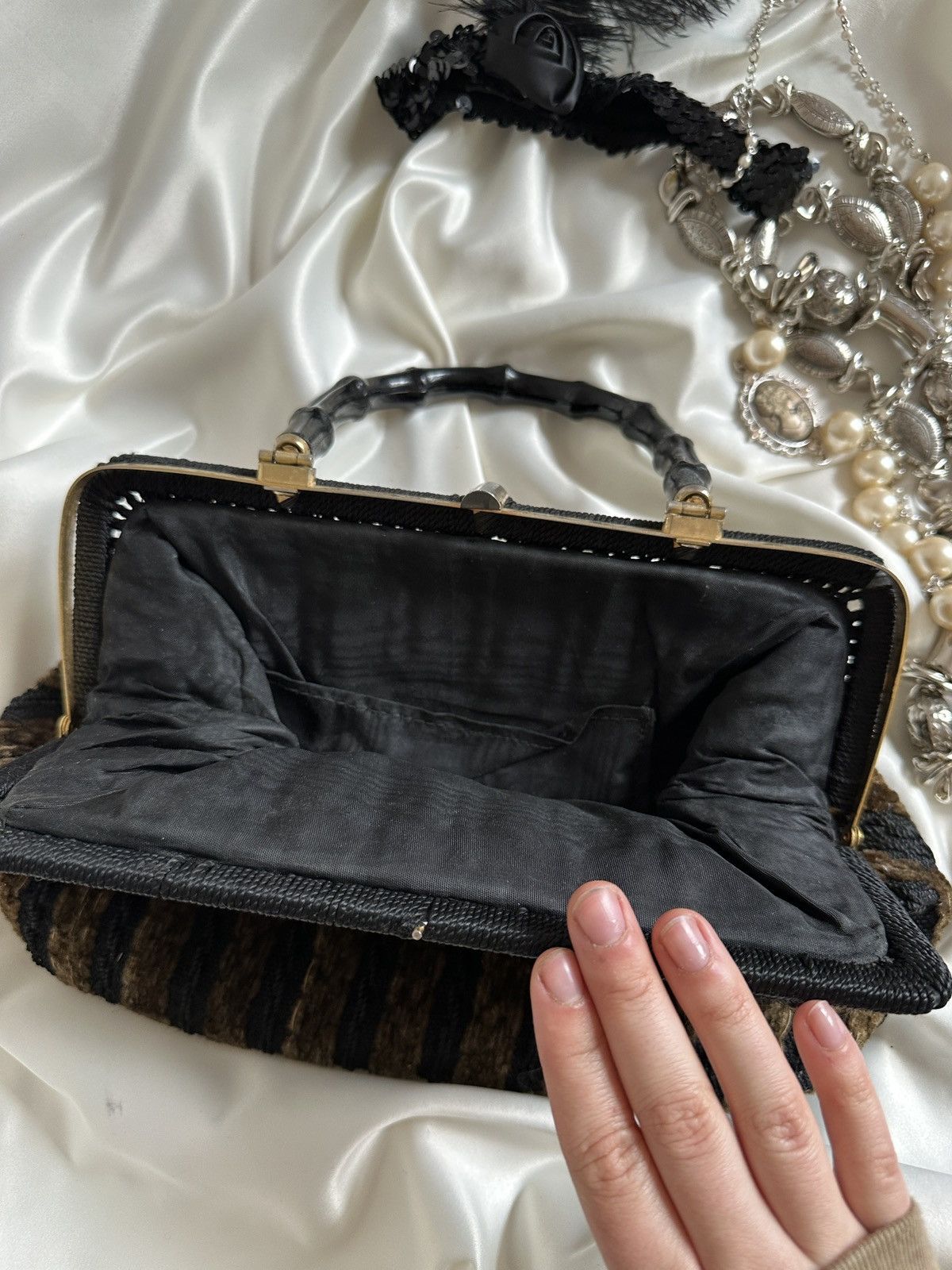 Vintage Vintage antique bamboo shoulder bag Size ONE SIZE - 7 Thumbnail