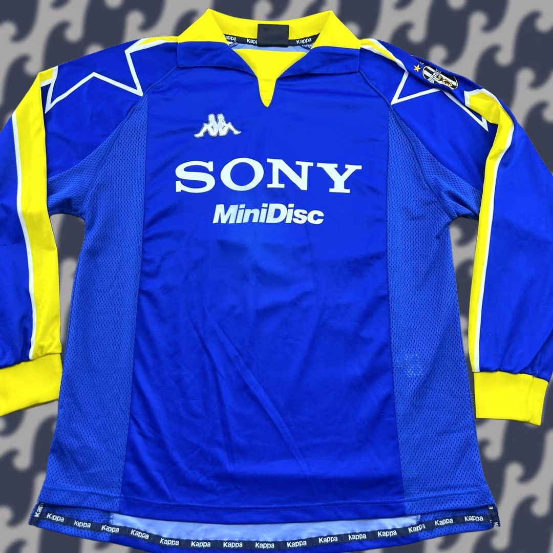 Kappa Juventus 1997-1998 Away Mens football Jersey XL KAPPA Gara Long Sleeve Adult Blue 100% Polyester Moisture Wicking Quick Dry Vintage Jersey Mens Size US XL / EU 56 / 4 - 1 Thumbnail