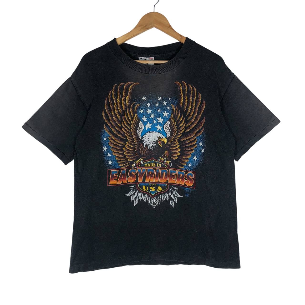 Vintage Vintage 80's Easyriders The Usa men T-shirt Size US M / EU 48-50 / 2 - 1 Thumbnail