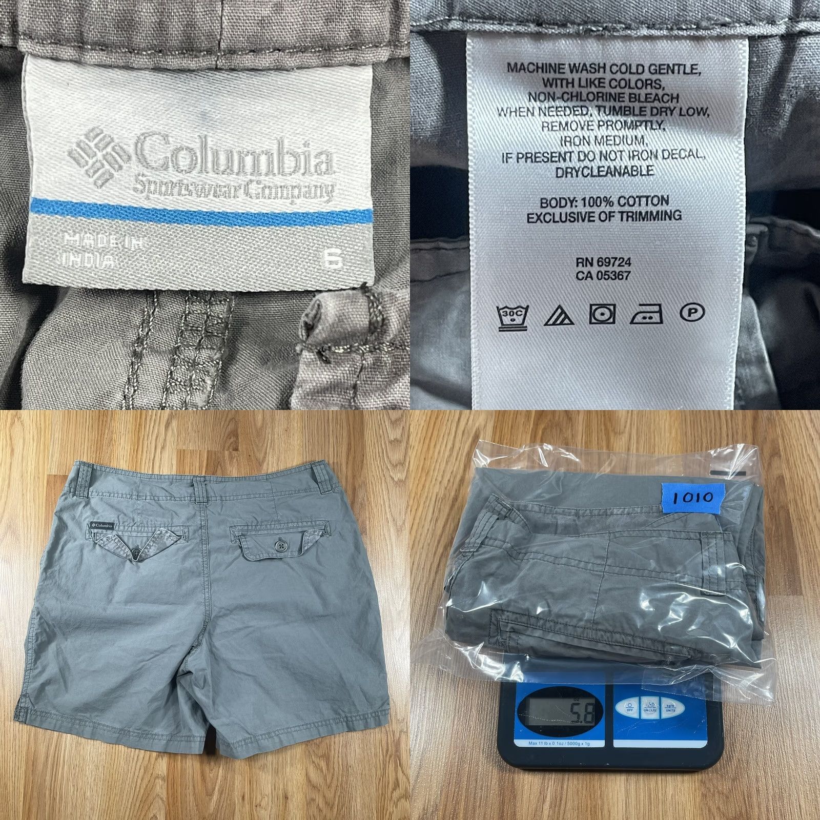 Vintage Columbia Sportswear Company Womens Shorts 6 Green Khaki Flat Front Chino Slacks Size 28" / US 6 / IT 42 - 8 Thumbnail