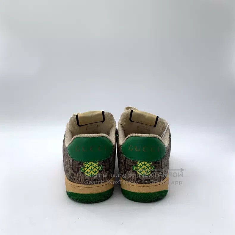 Gucci Gucci Colour-matched pineapple print series canvas lace-up Size US 10 / EU 43 - 4 Thumbnail
