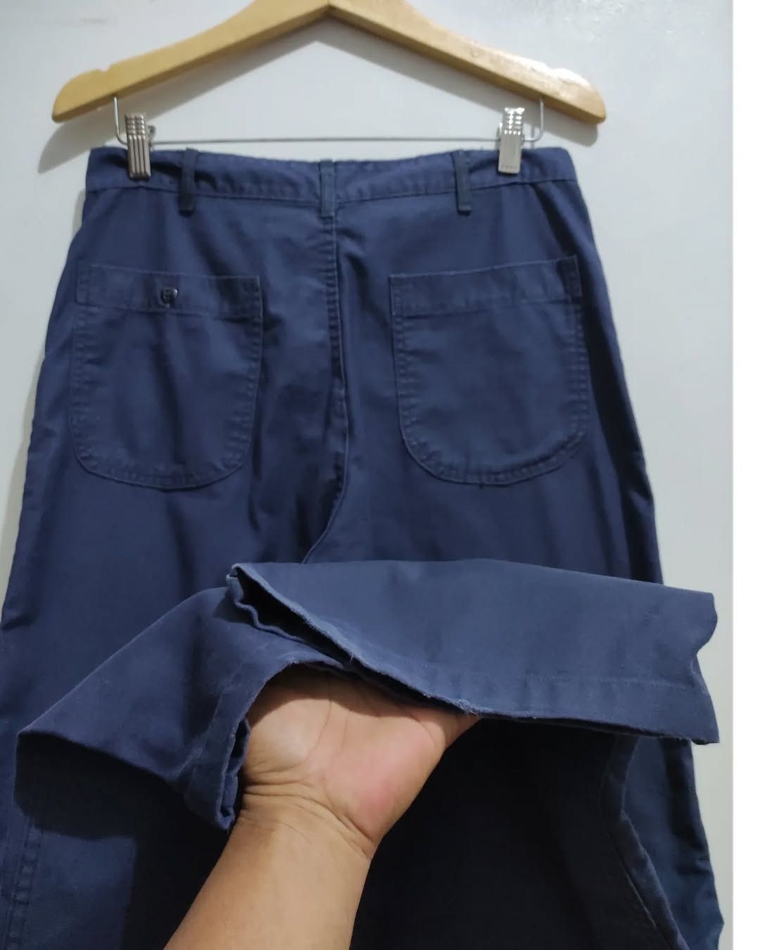 Other × Vintage US Navy Trousers Utility Dark Blue 80s Pants Size US 31 - 12 Thumbnail