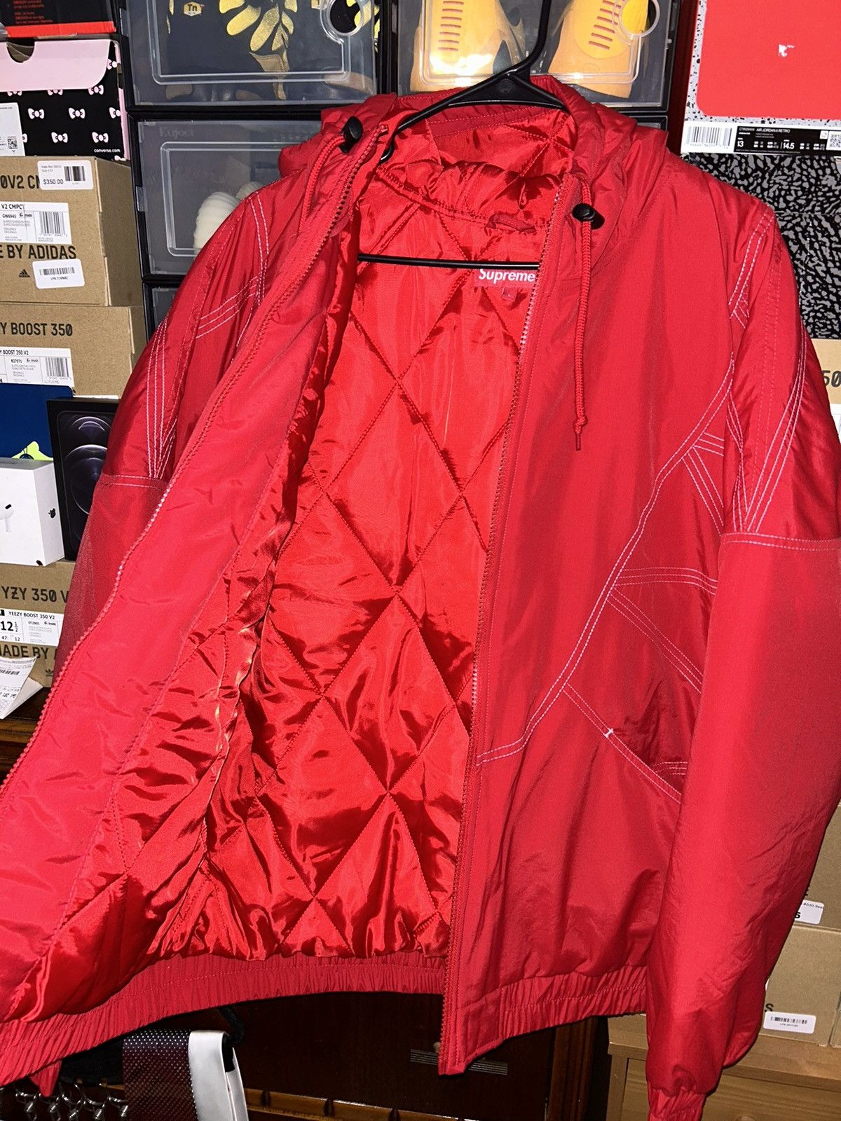 Supreme Supreme Zig Zag Stitch Puffy Jacket FW18 size Large NEW Size US L / EU 52-54 / 3 - 5 Thumbnail