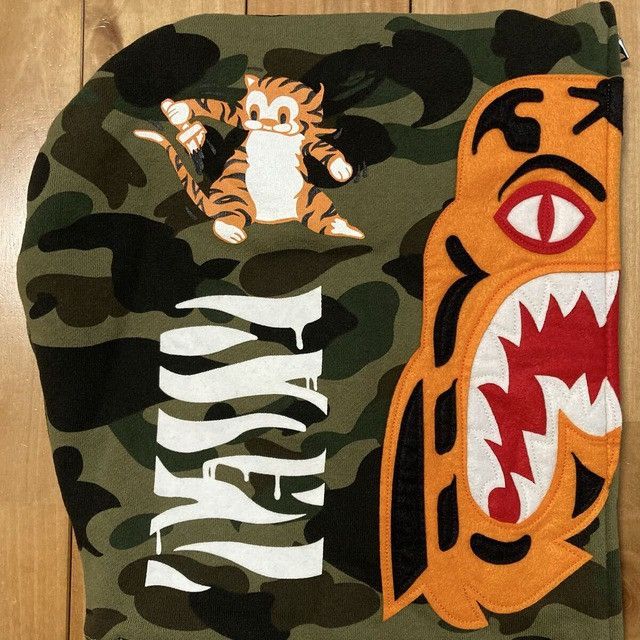 Bape BAPE Tiger Full Zip Hoodie 1st Camo Green a bathing ape Size US XL / EU 56 / 4 - 4 Thumbnail