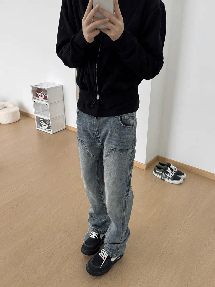Jean × Vintage washed faded skate hiphop cargo carpenter work pants Size US 36 / EU 52 - 7 Thumbnail