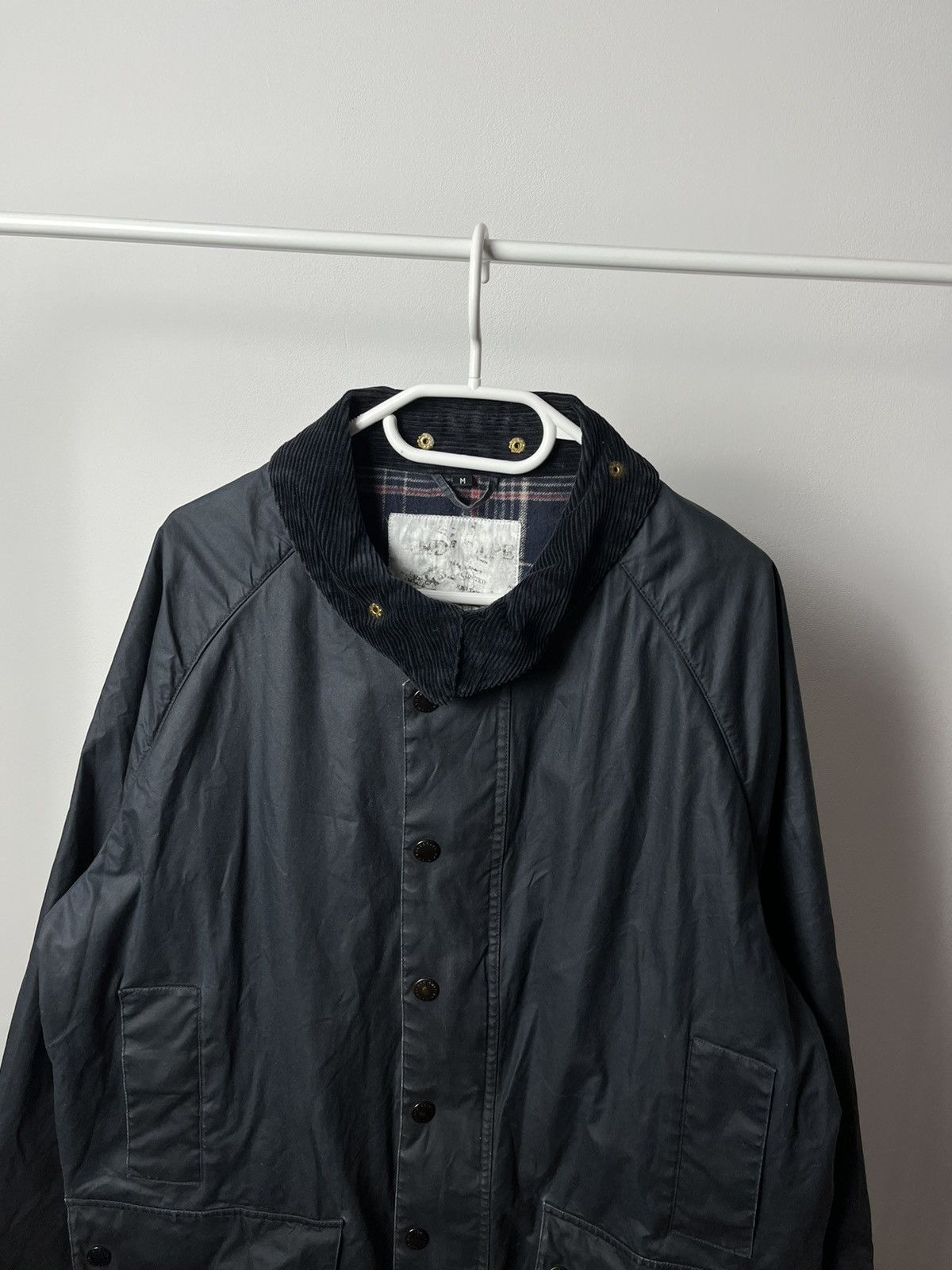 Vintage × Wax London Vintage British Classic Wax Cotton Navy Jacket Size US M / EU 48-50 / 2 - 2 Thumbnail