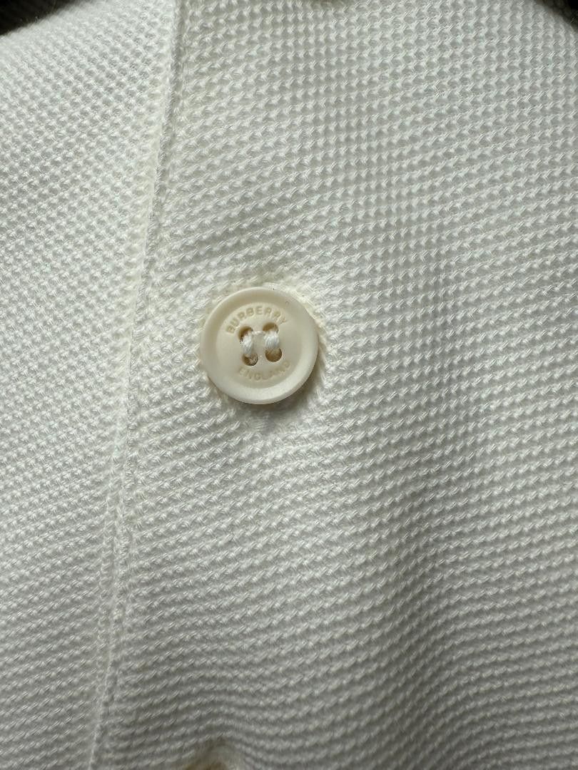 Burberry Burberry men's white constrast Ryland collar logo polo m Size US M / EU 48-50 / 2 - 7 Thumbnail