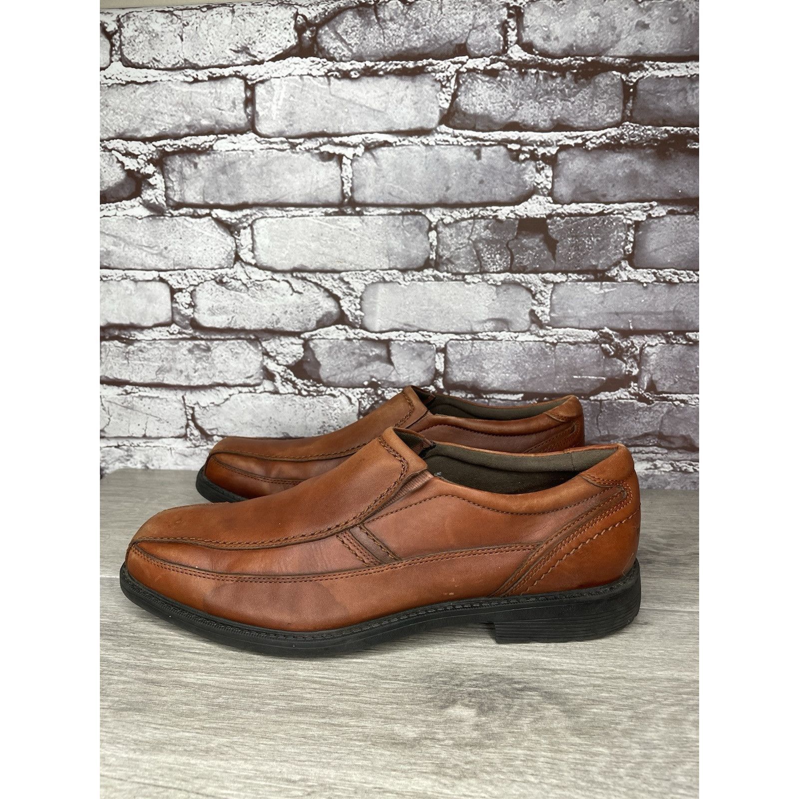 Rockport Rockport Trustech Brown Leather Slip On Casual Bicycle Toe L Size US 10.5 / EU 43-44 - 22 Thumbnail