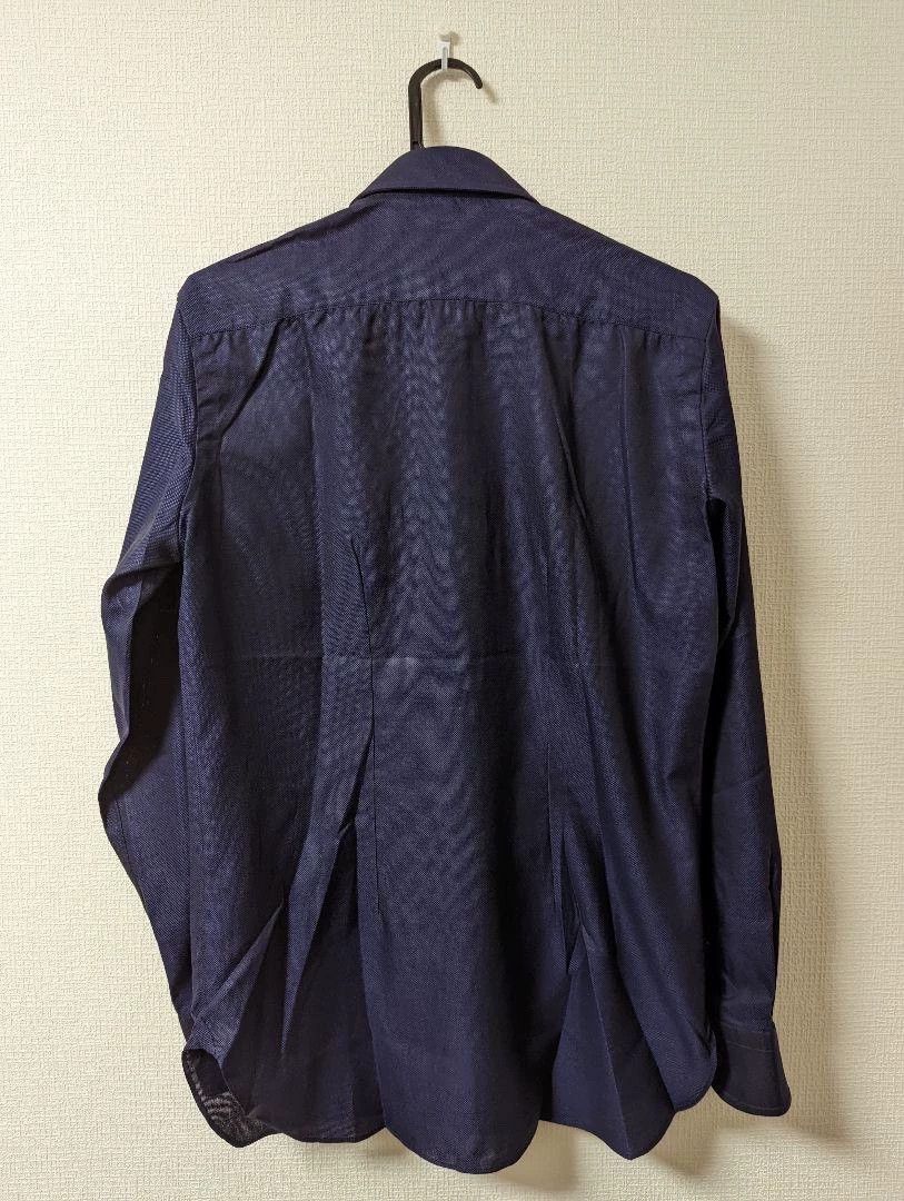 Stile Latino Stile Latino Navy Grid Long-Sleeve Shirt 38 Only Tried On Size US S / EU 44-46 / 1 - 3 Thumbnail