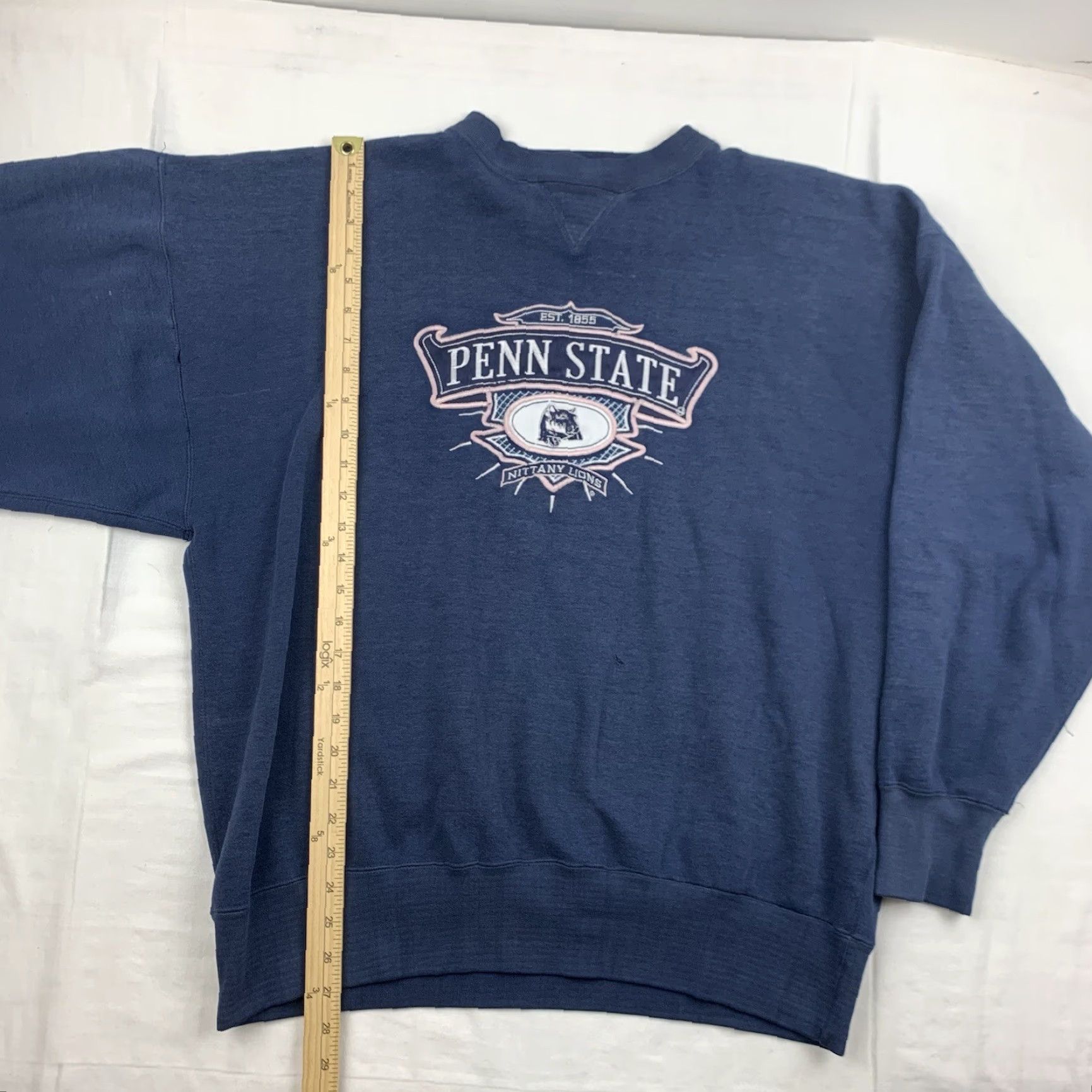 Penn VINTAGE Penn State University Sweatshirt Adult XL Blue Crewneck College Sports Men Sweatshirt 90s-Style Pullover Size US XL / EU 56 / 4 - 7 Thumbnail