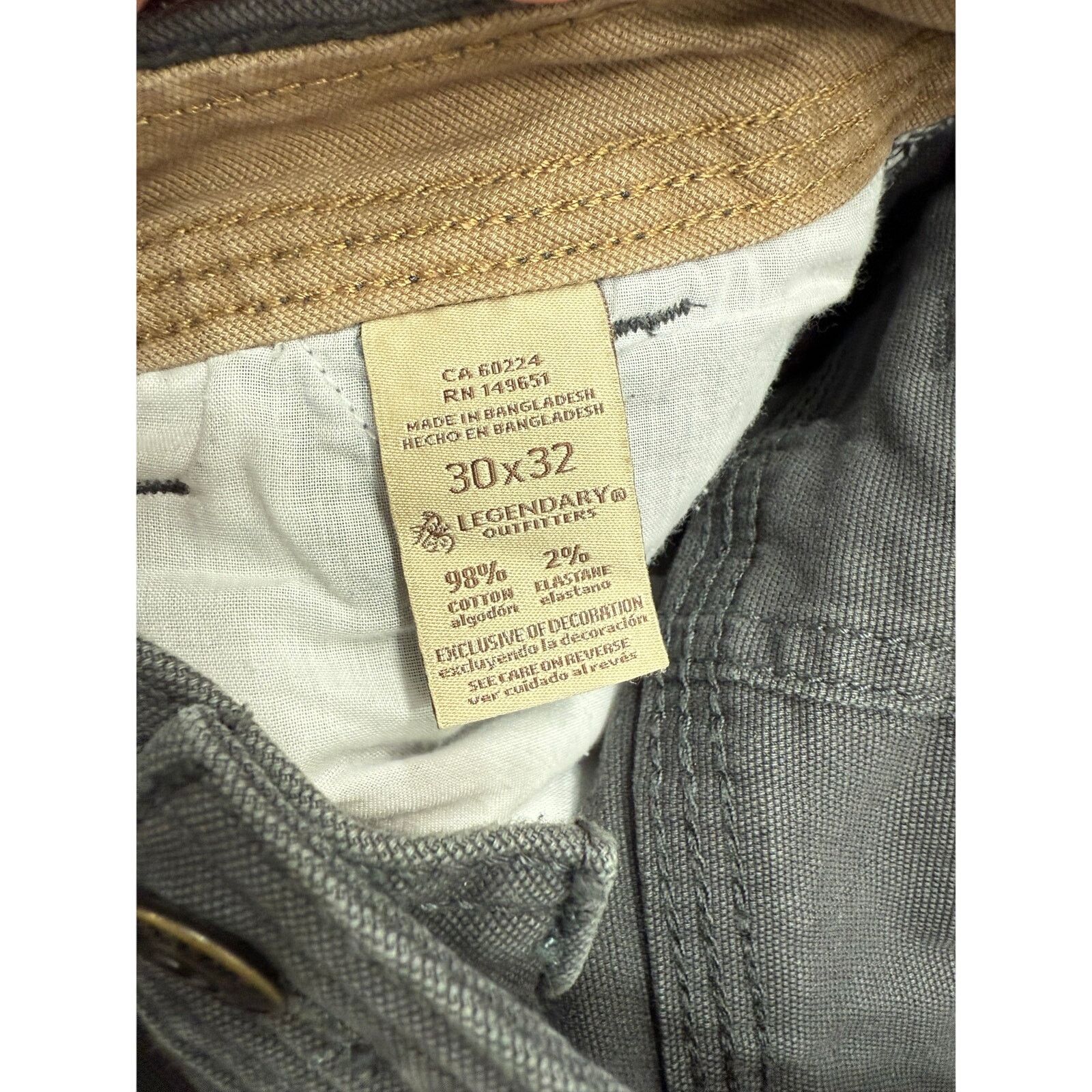 Legendary Goods Legendary Outfitters Men's Canvas Pants 30x32 NWOT #G719 Size US 30 / EU 46 - 6 Thumbnail