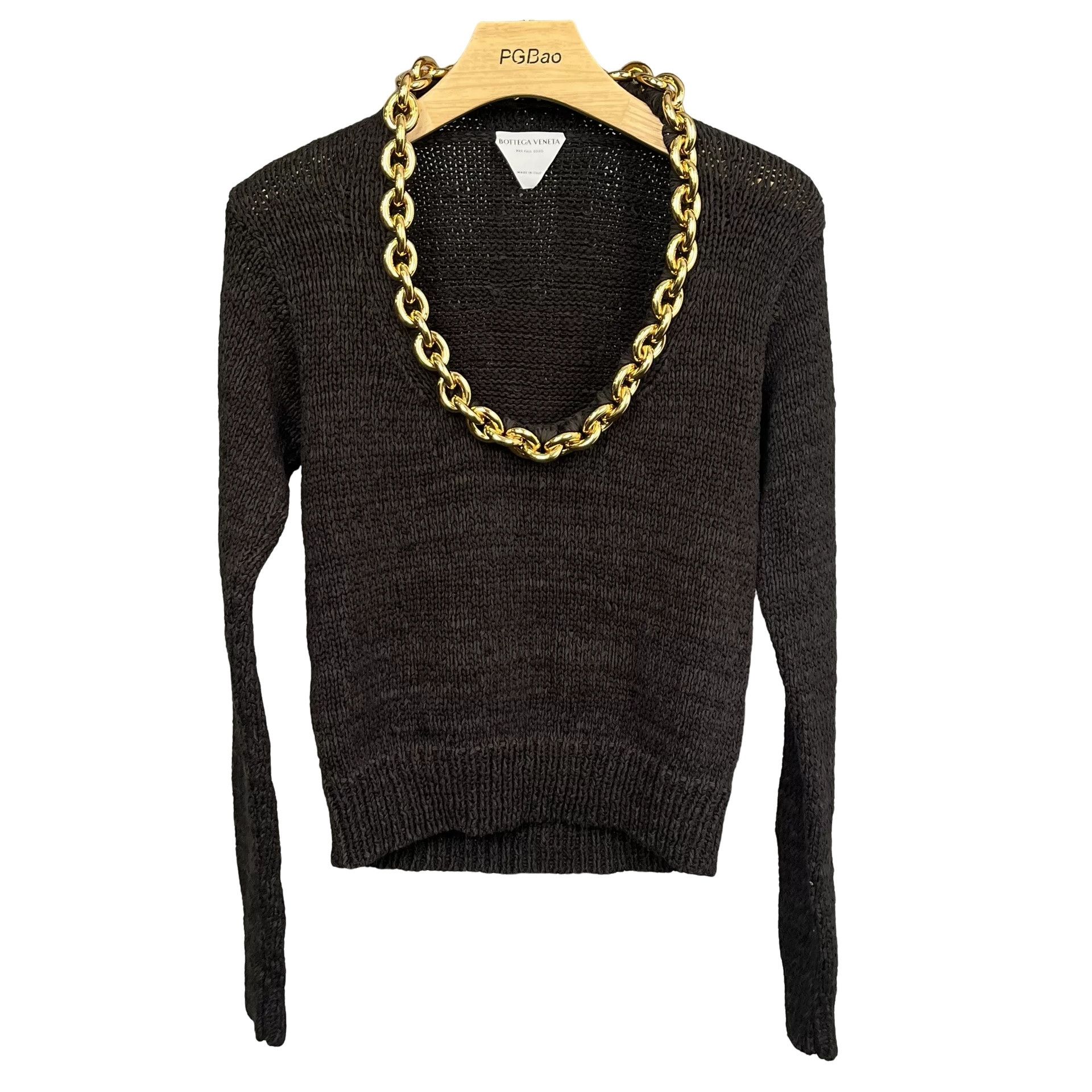 Bottega Veneta Bottega Veneta Gold Chain Mesh Knit Sweater XS Size XS / US 0-2 / IT 36-38 - 1 Thumbnail