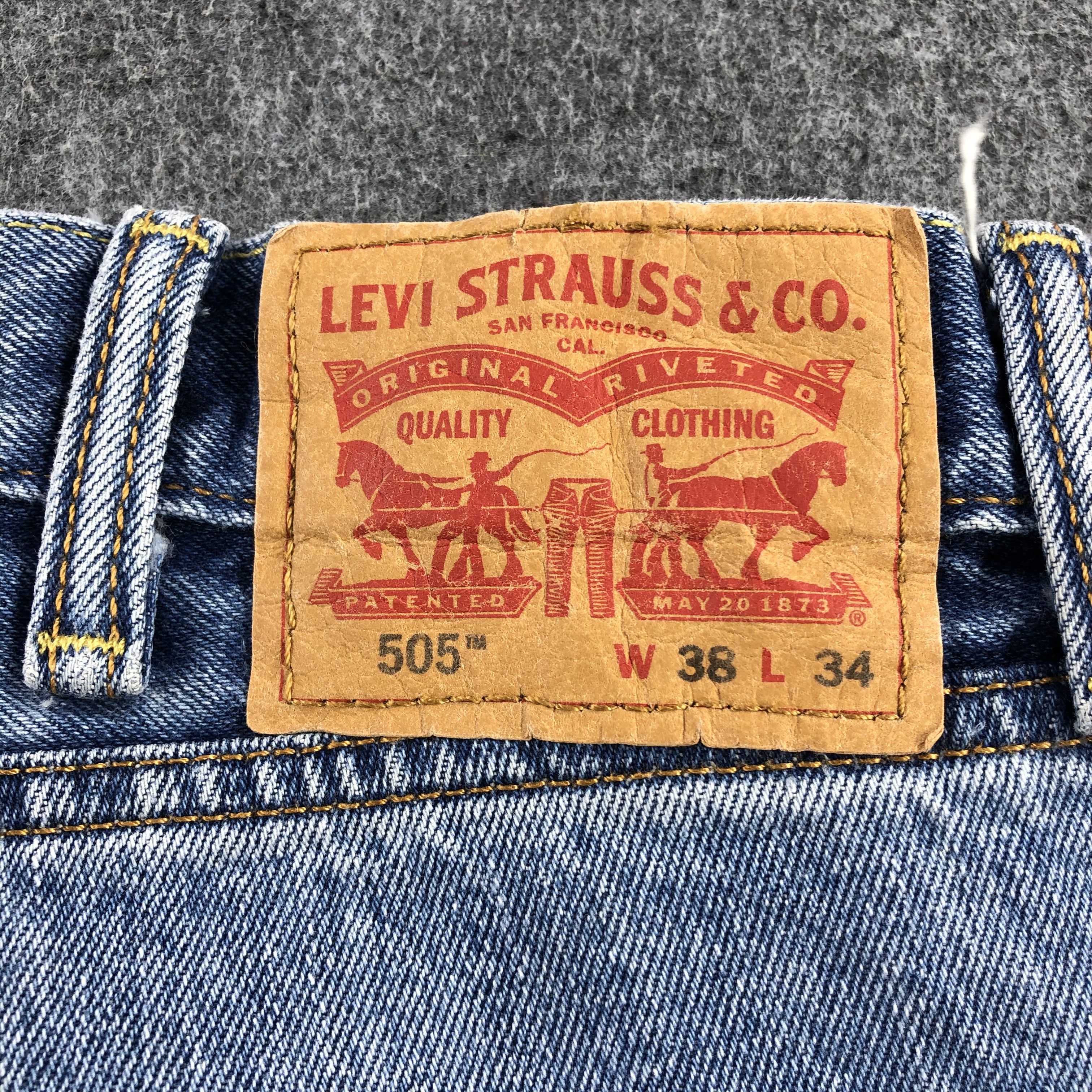 Levi's Vintage Blue Wash Levis 505 Jeans-J2053 Size US 38 / EU 54 - 5 Thumbnail