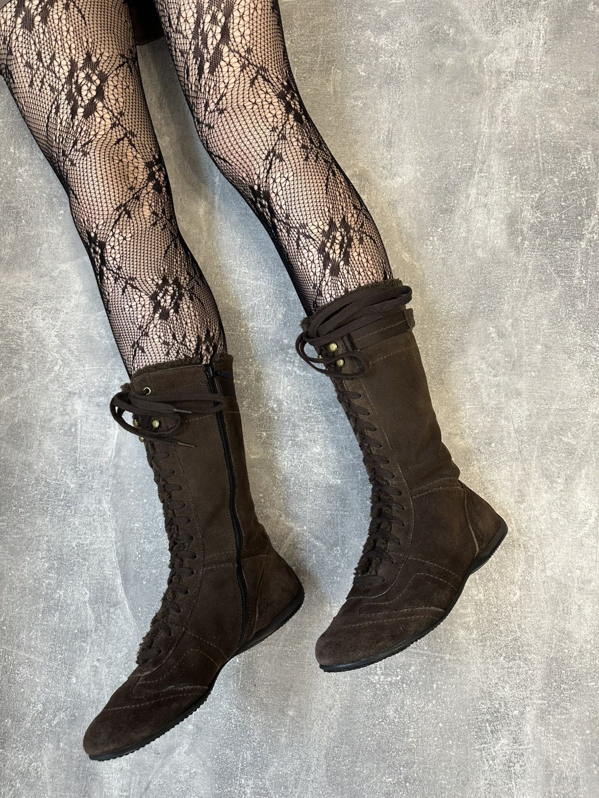 Esprit Vintage high boots Esprit moto biker leather shoes core Size US 9 / IT 39 - 3 Thumbnail