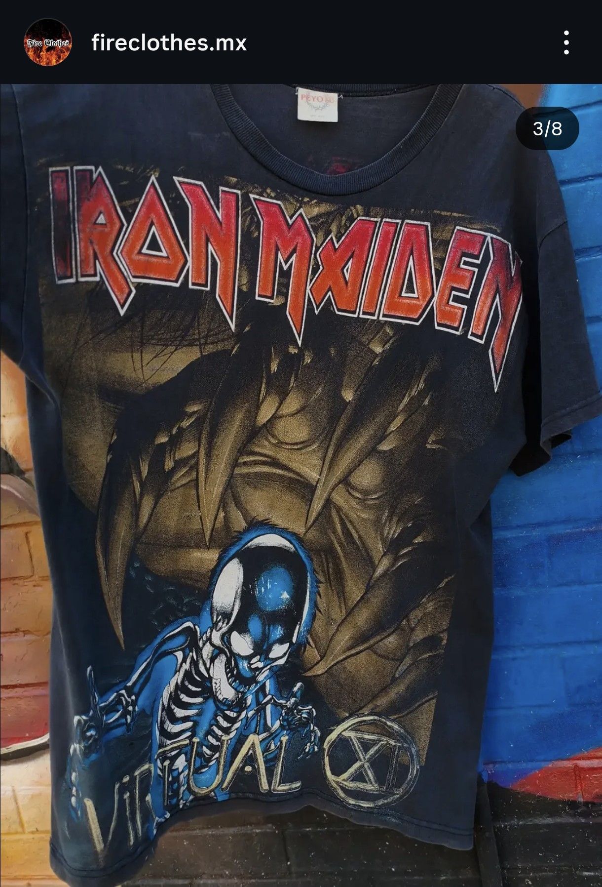 Vintage Vintage Mexican Btlg Peyote Iron Maiden Virtual Size US XL / EU 56 / 4 - 3 Thumbnail
