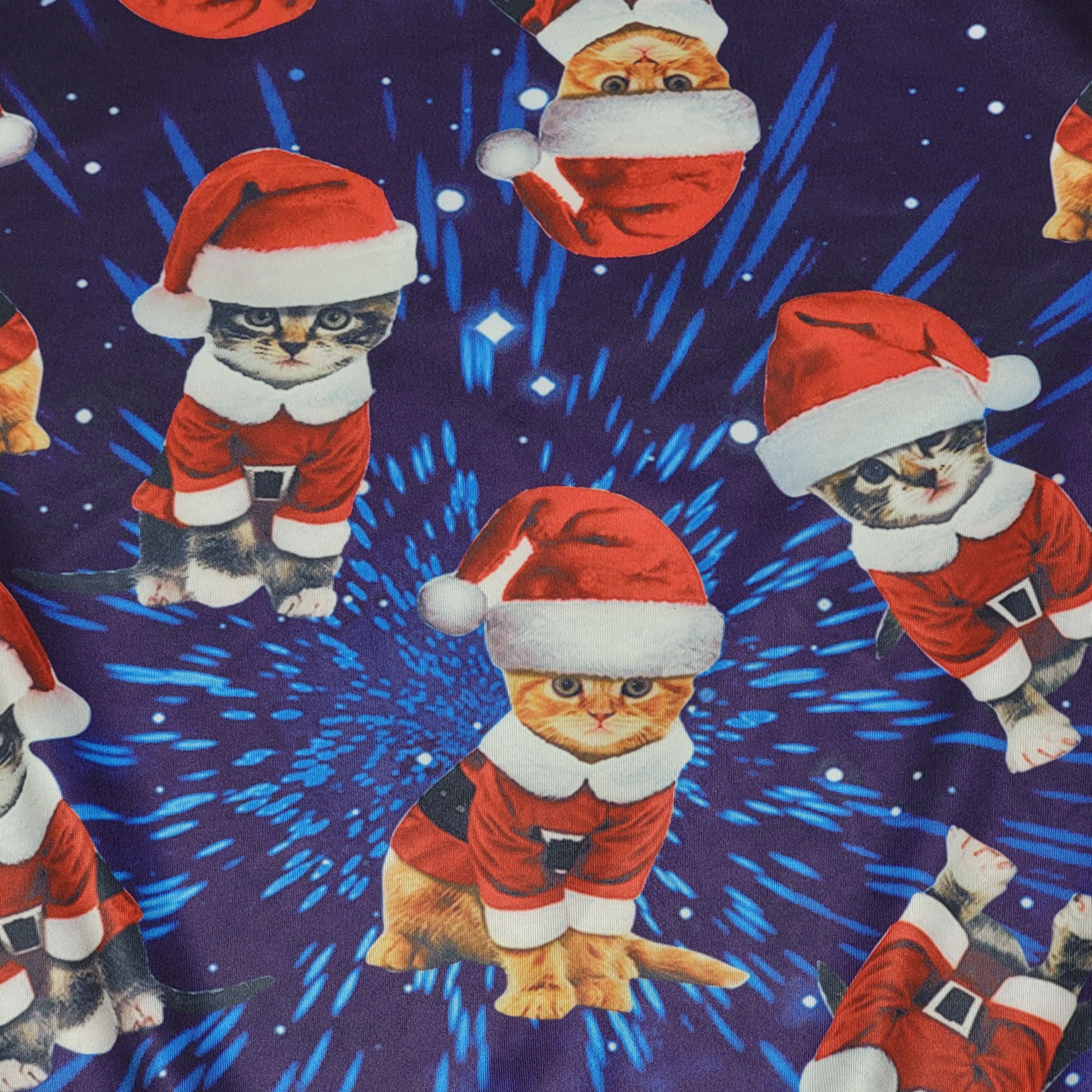Other Christmas Santa Cats LS Oversized Polyester Unisex Shirt- XL Size XL / US 12-14 / IT 48-50 - 2 Thumbnail