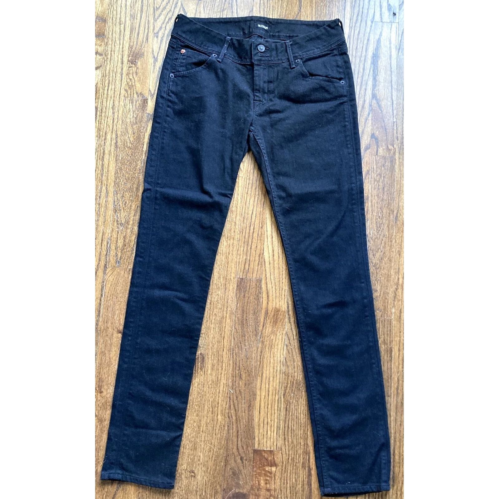 Hudson Hudson Jeans Womens 28 Size Regular Skinny Black Stretch 31x31 Inseam 31 Flap Collin Size 28" / US 6 / IT 42 - 2 Thumbnail