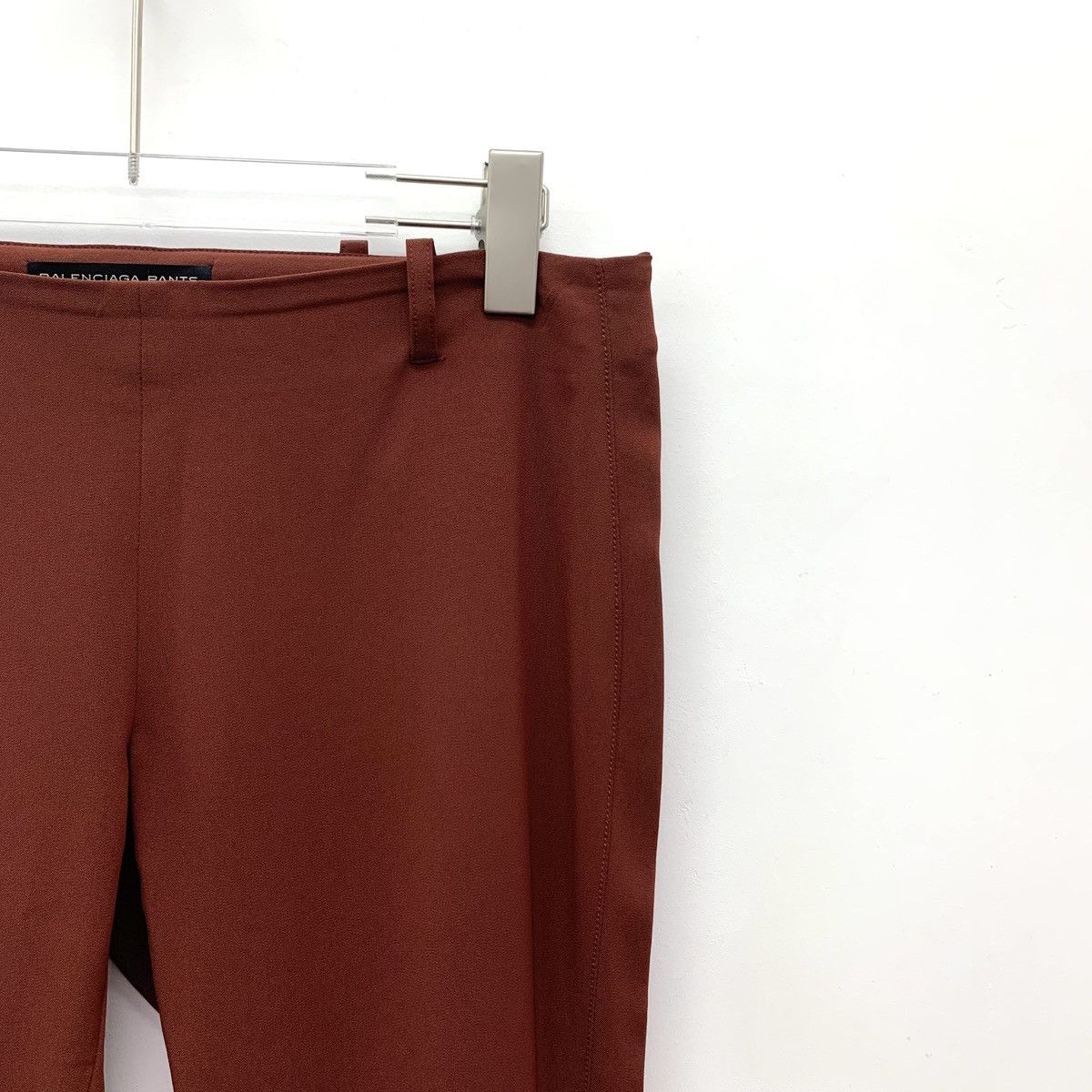 Balenciaga Balenciaga Deep Red Ankle Zipper Design Casual Pants K26WX Size 26" / US 2 / IT 38 - 3 Thumbnail