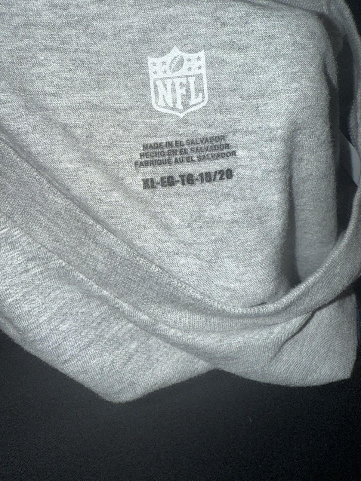 NFL New York Giants Outerstuff Youth T-Shirt - Heather Gray Size US XL / EU 56 / 4 - 4 Thumbnail