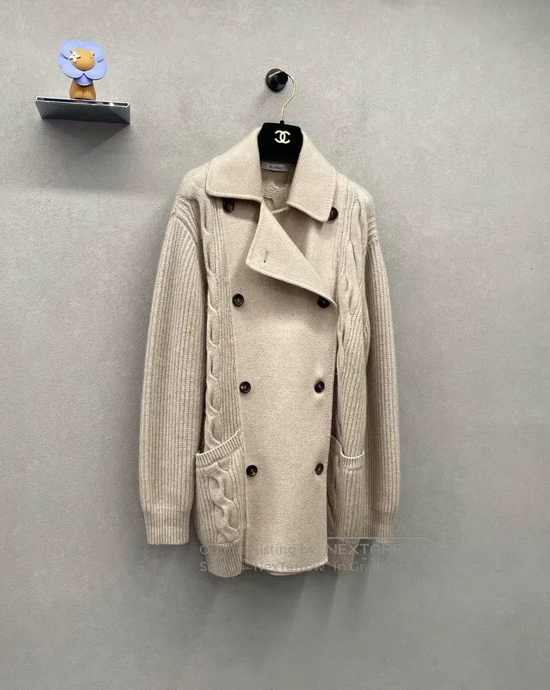 Max Mara Max Mara Cashmere Collar Double-breasted Wool Knit Sweater Size M / US 6-8 / IT 42-44 - 3 Thumbnail