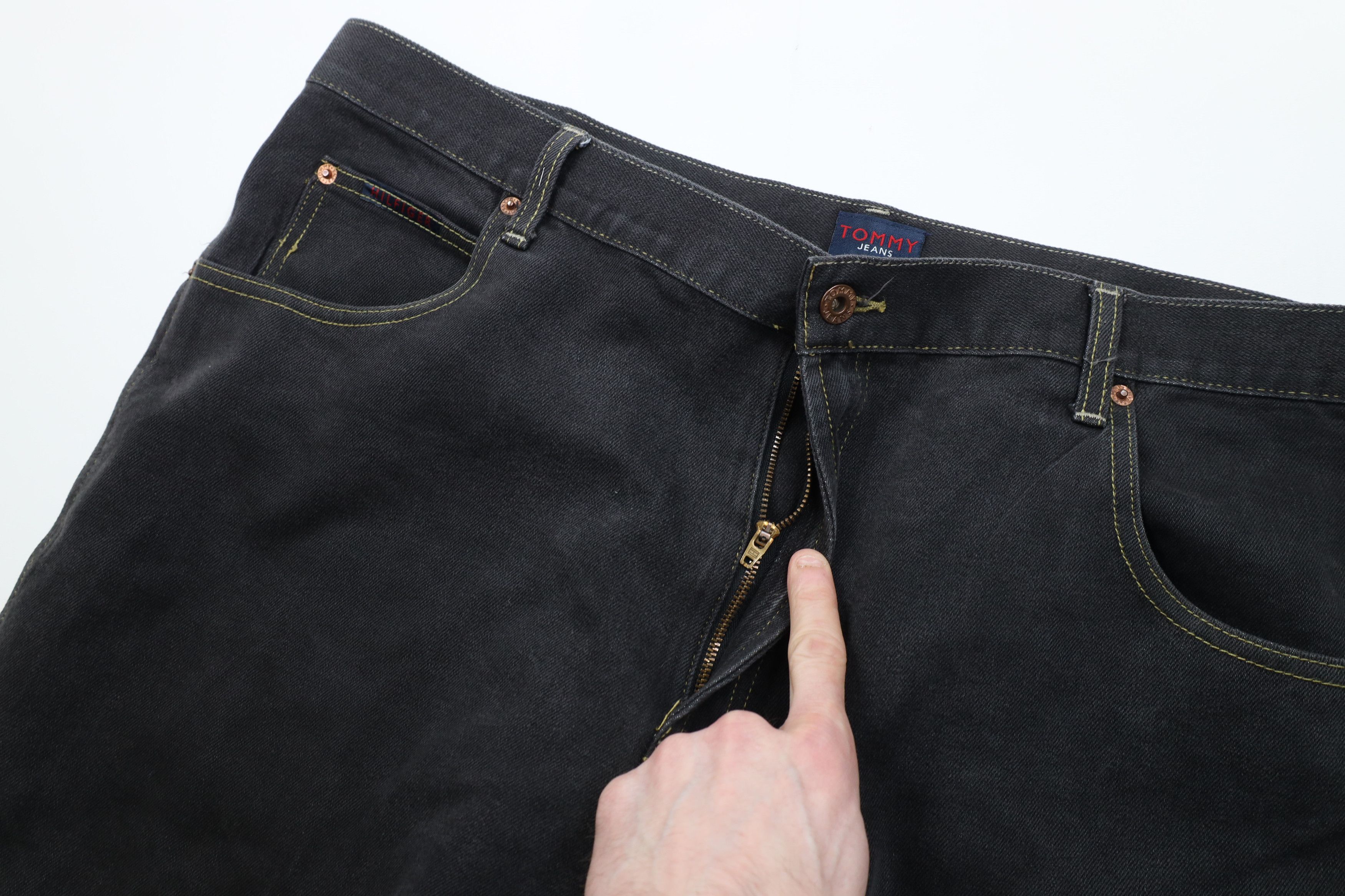 Tommy Hilfiger Vintage 90s Tommy Hilfiger Fit Wide Leg Denim Jeans Black Size US 40 / EU 56 - 8 Thumbnail