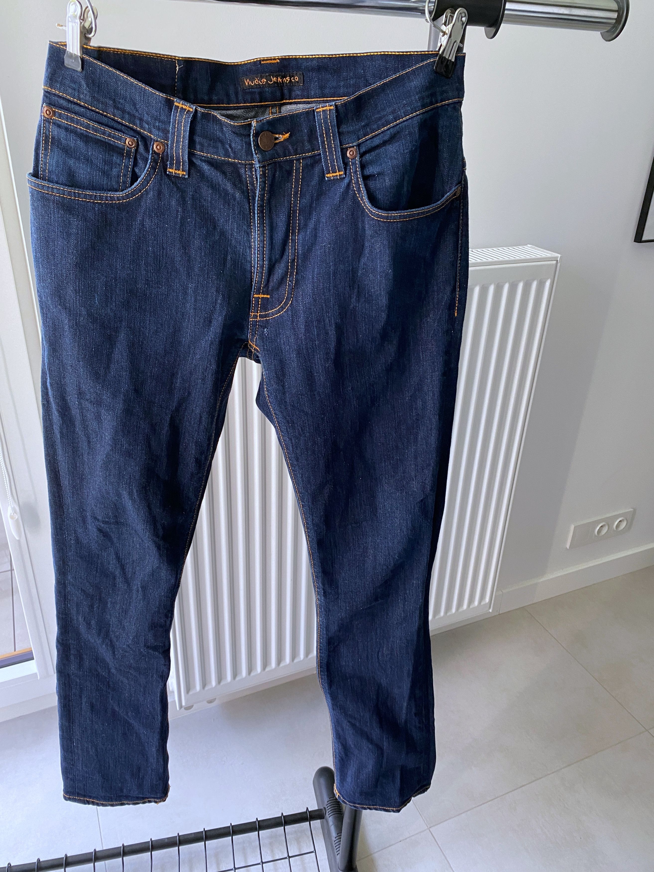 Denime × Nudie Jeans Nudie Jeans Thin Finn Org Dry Ecru Embo Denim jeans s W32 32 Size US 32 / EU 48 - 2 Thumbnail