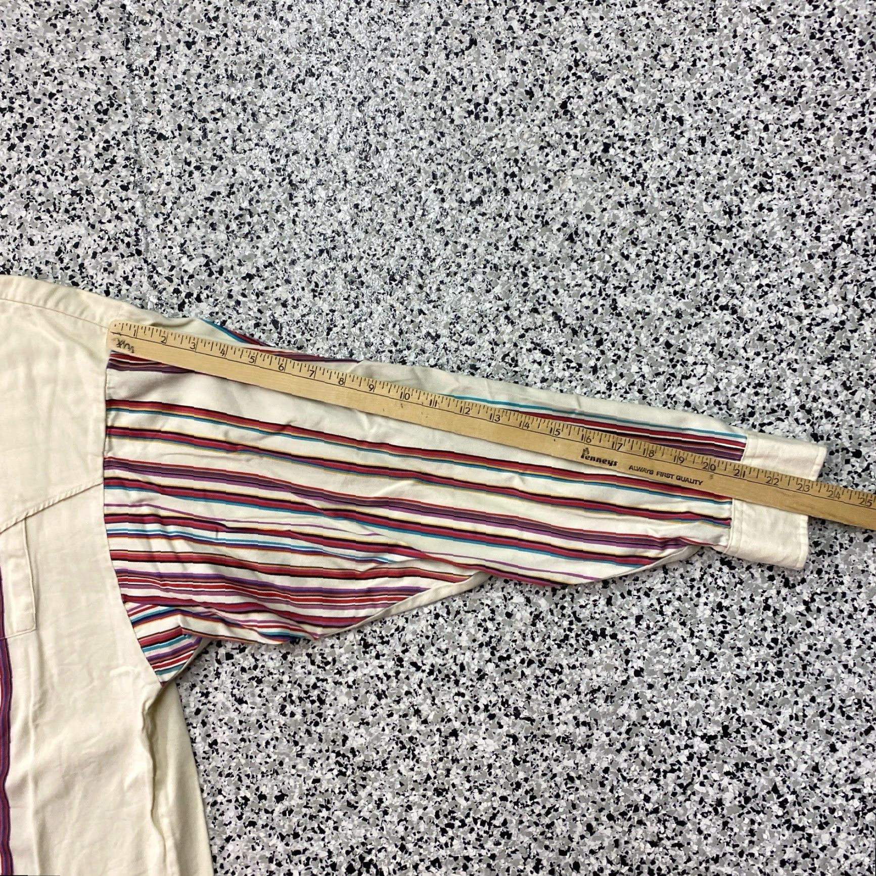 Vintage VINTAGE Panhandle Slim White Striped Rodeo Brushpopper Shirt Men Large Size US L / EU 52-54 / 3 - 4 Thumbnail
