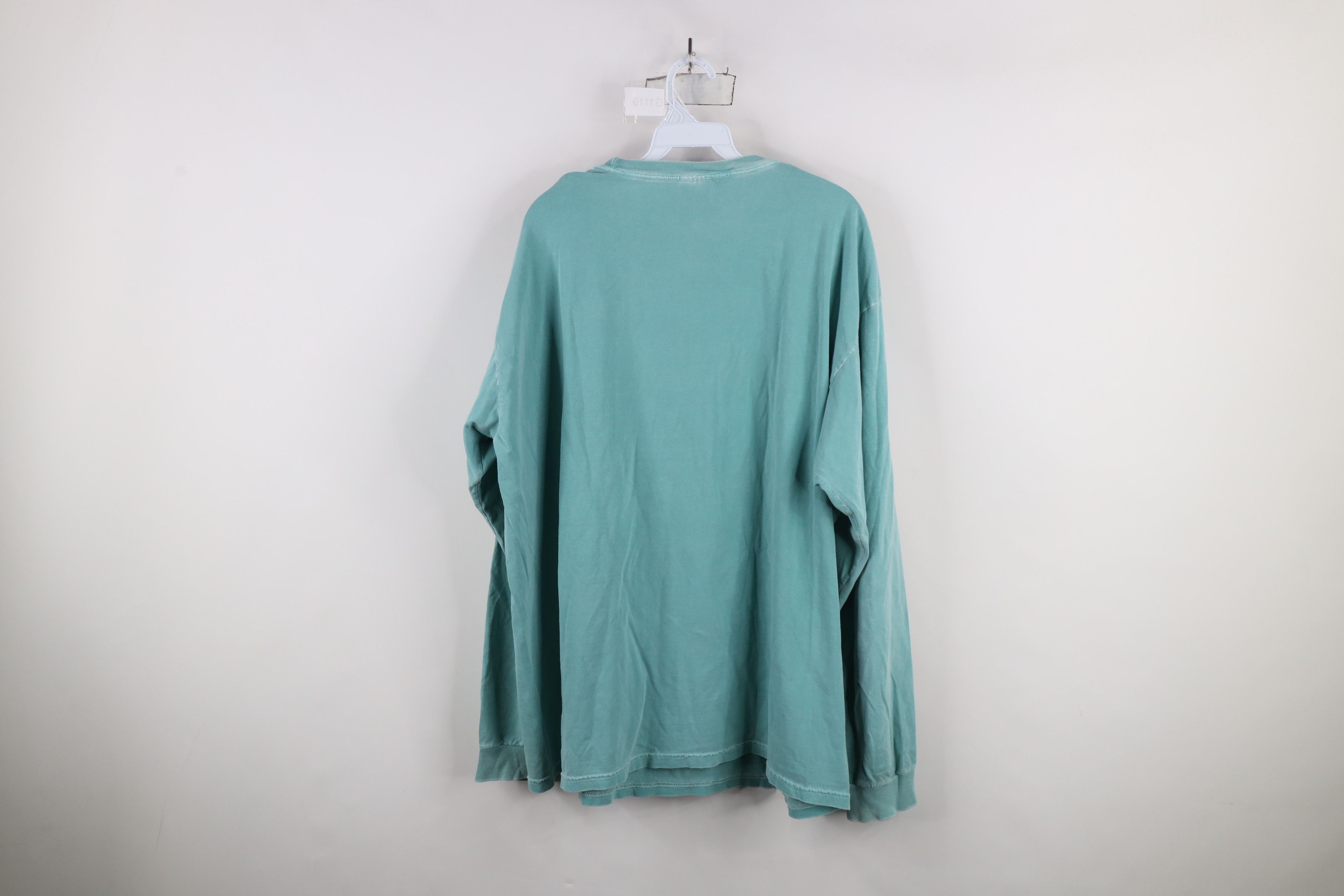 Vintage Vintage 90s Streetwear Stonewash Blank Long Sleeve T-Shirt Size US XL / EU 56 / 4 - 15 Thumbnail