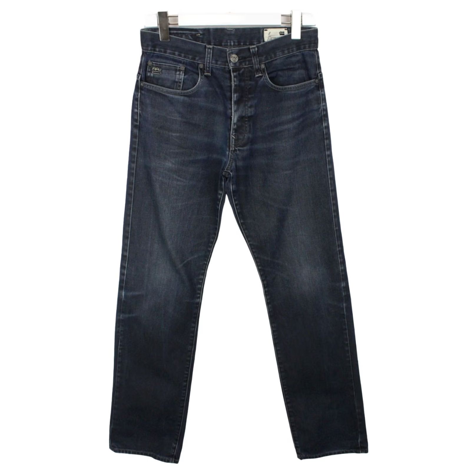 G-Star G-STAR Porter Straight Jeans Men's W31/L33 Whiskers Button Fly Dark Denim Casual Jeans Size US 31 - 2 Thumbnail