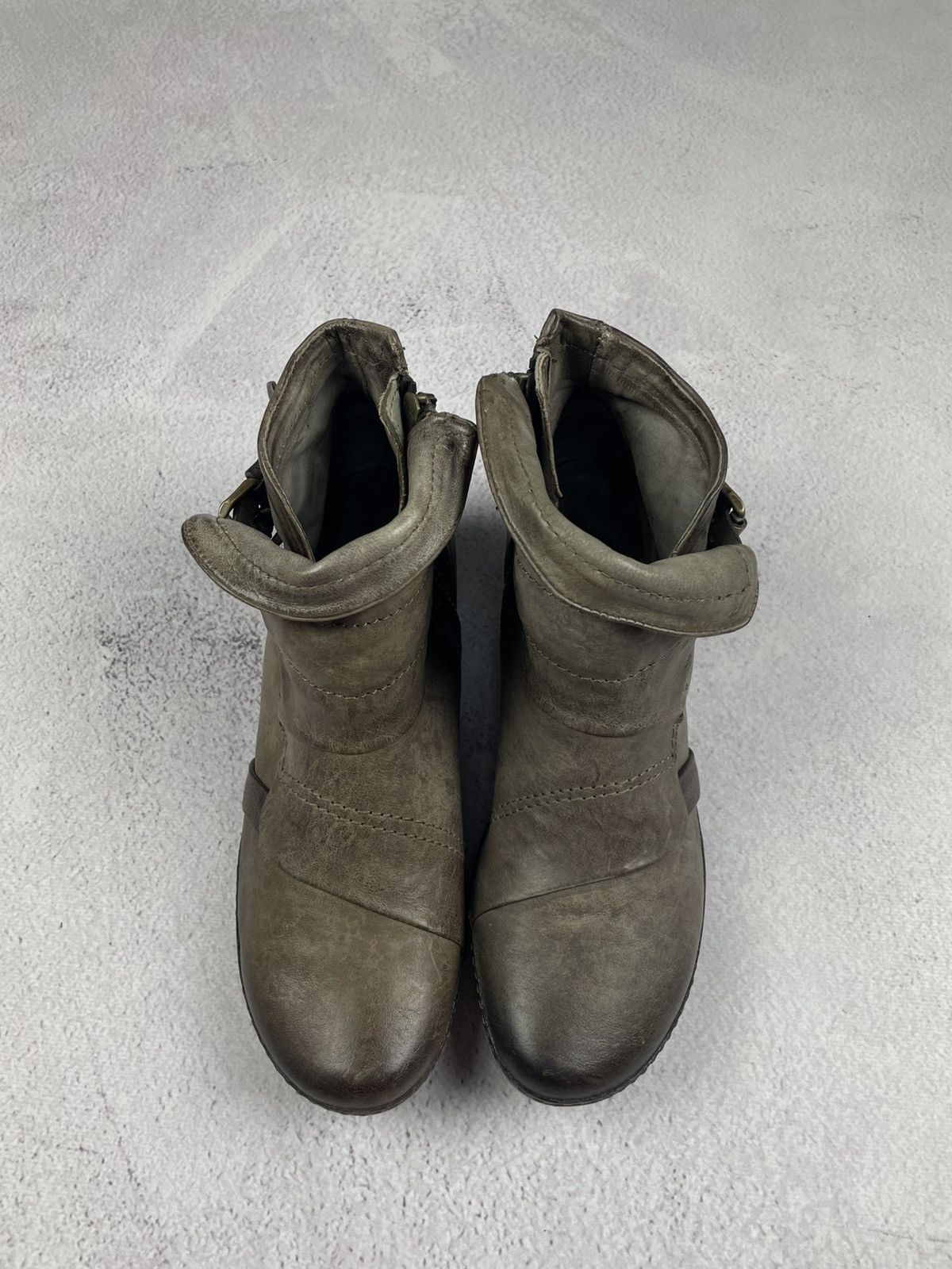 A.S.98 × Vintage A.S. 98 Women’s Leather Ankle Boots Gray Brown Size 37 Size US 7 / IT 37 - 6 Thumbnail