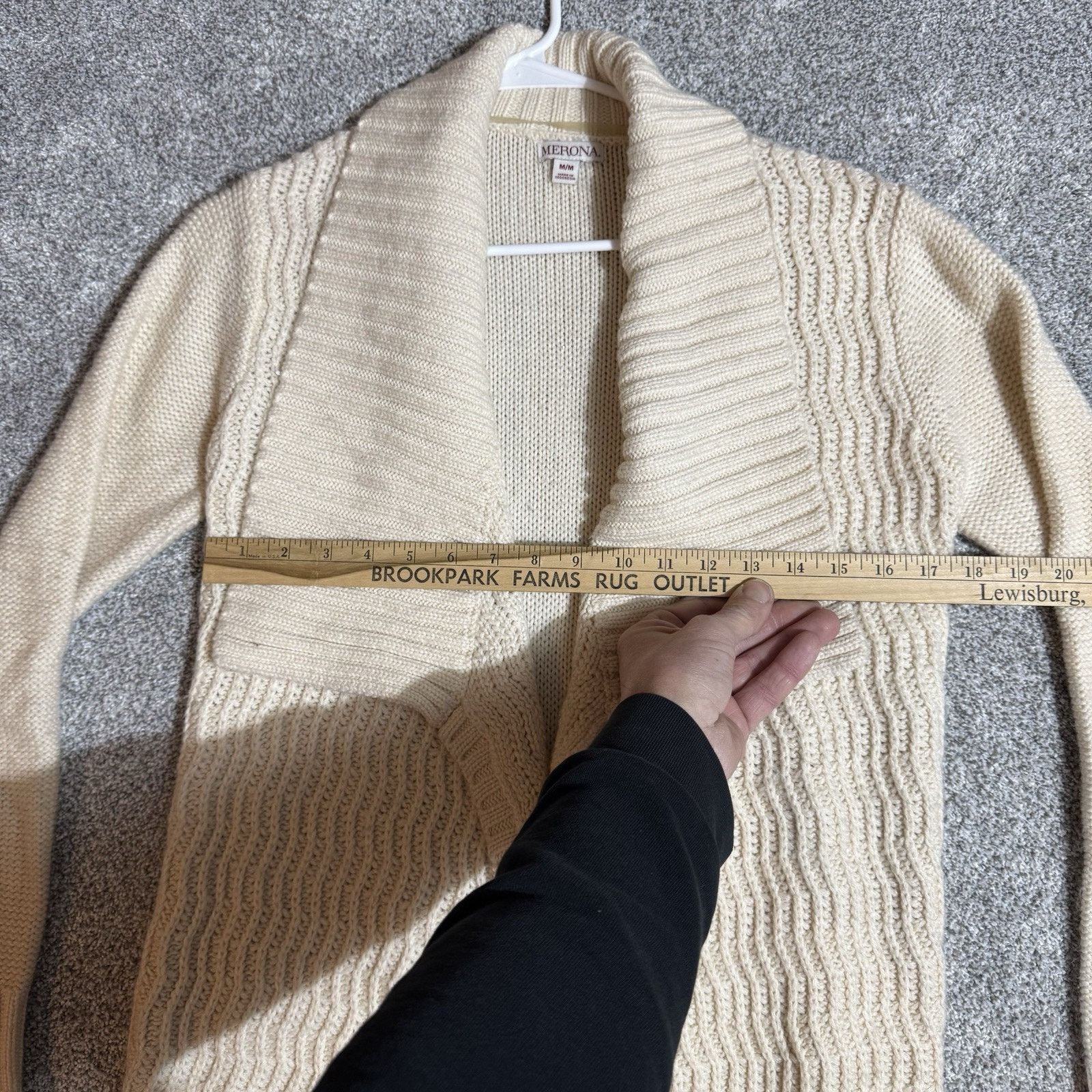 Merona Grandmacore Cardigan Sweater Women M Cozy Shawl Collar Cozy Size M / US 6-8 / IT 42-44 - 3 Thumbnail