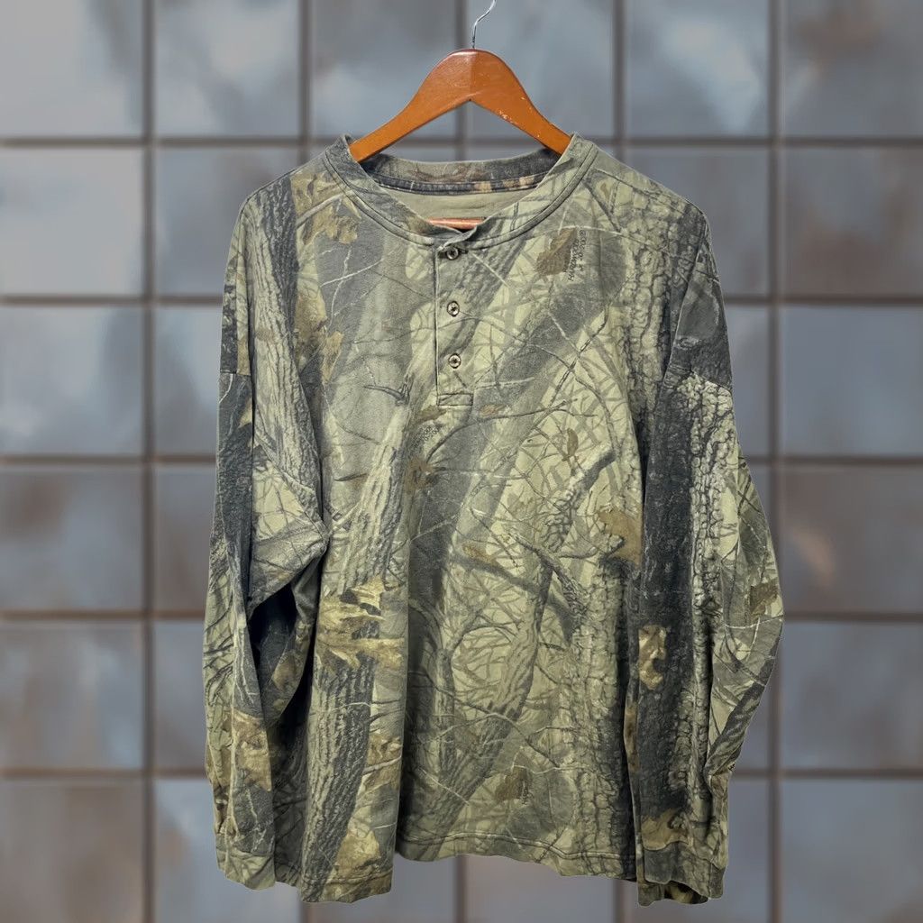 Realtree VINTAGE Realtree Camo Henley Long Sleeve Shirt 2XL 3XL Realtree Mens Camouflage Cotton Green Long Sleeve Shirt Men 2XL 3XL Size US XXL / EU 58 / 5 - 1 Thumbnail