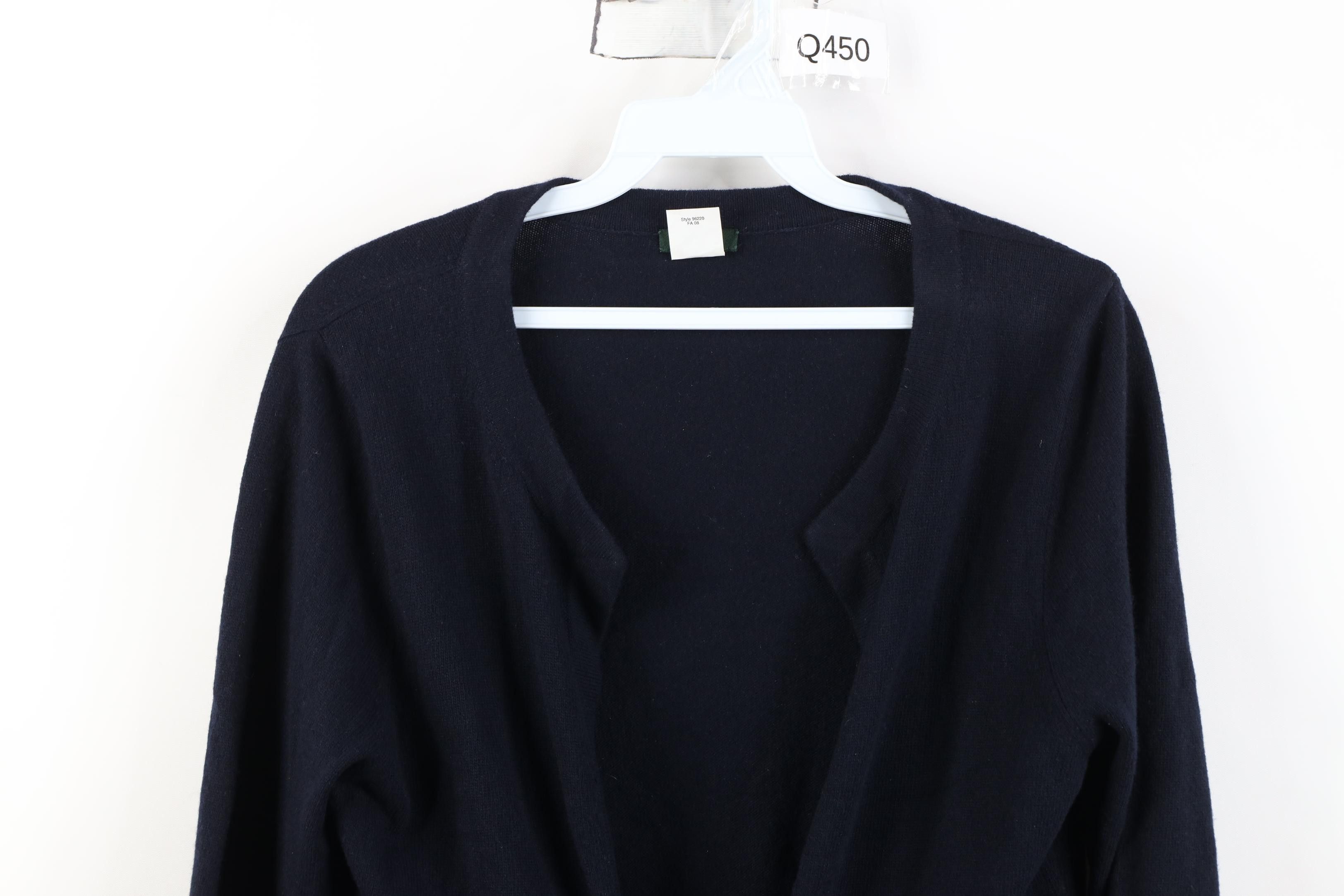 J.Crew Vintage Y2K J Crew Wool Cashmere Tie Front Knit Sweater Size L / US 10 / IT 46 - 2 Thumbnail