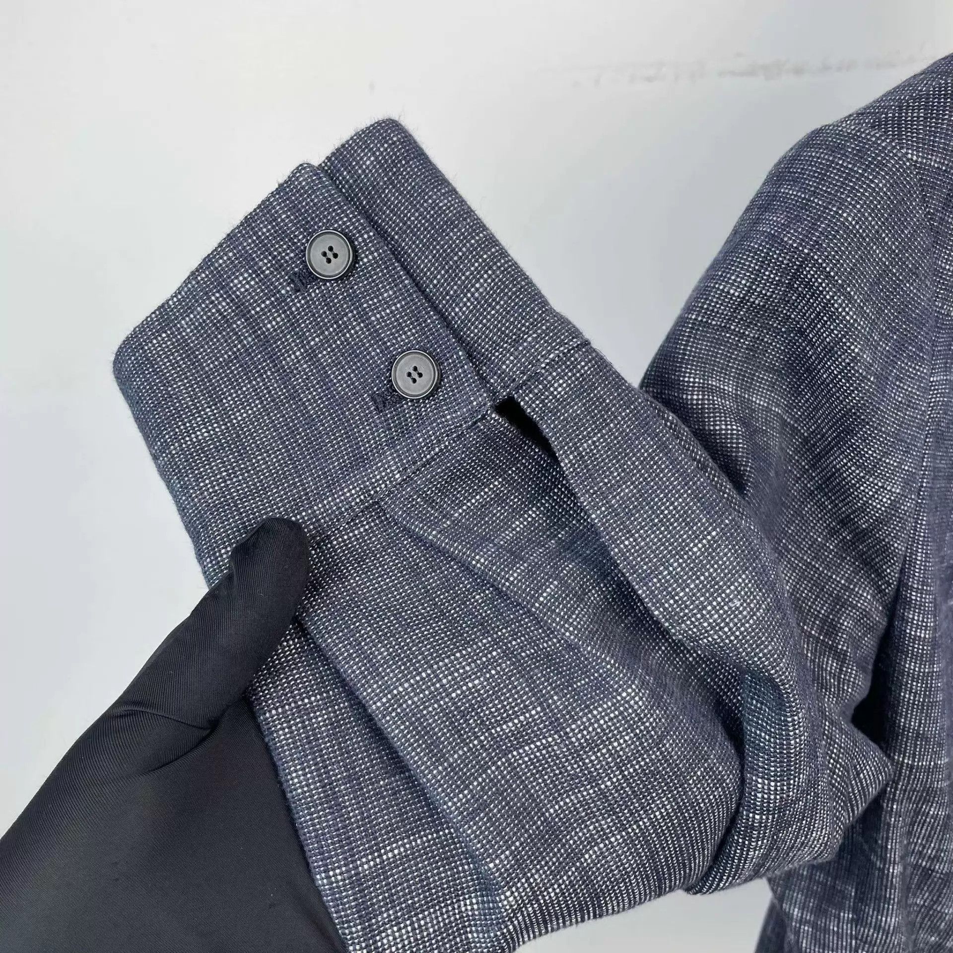 Dior Dior 95 New Linen Stand Collar Waist Blue Jkt 36 Size XS / US 0-2 / IT 36-38 - 6 Thumbnail