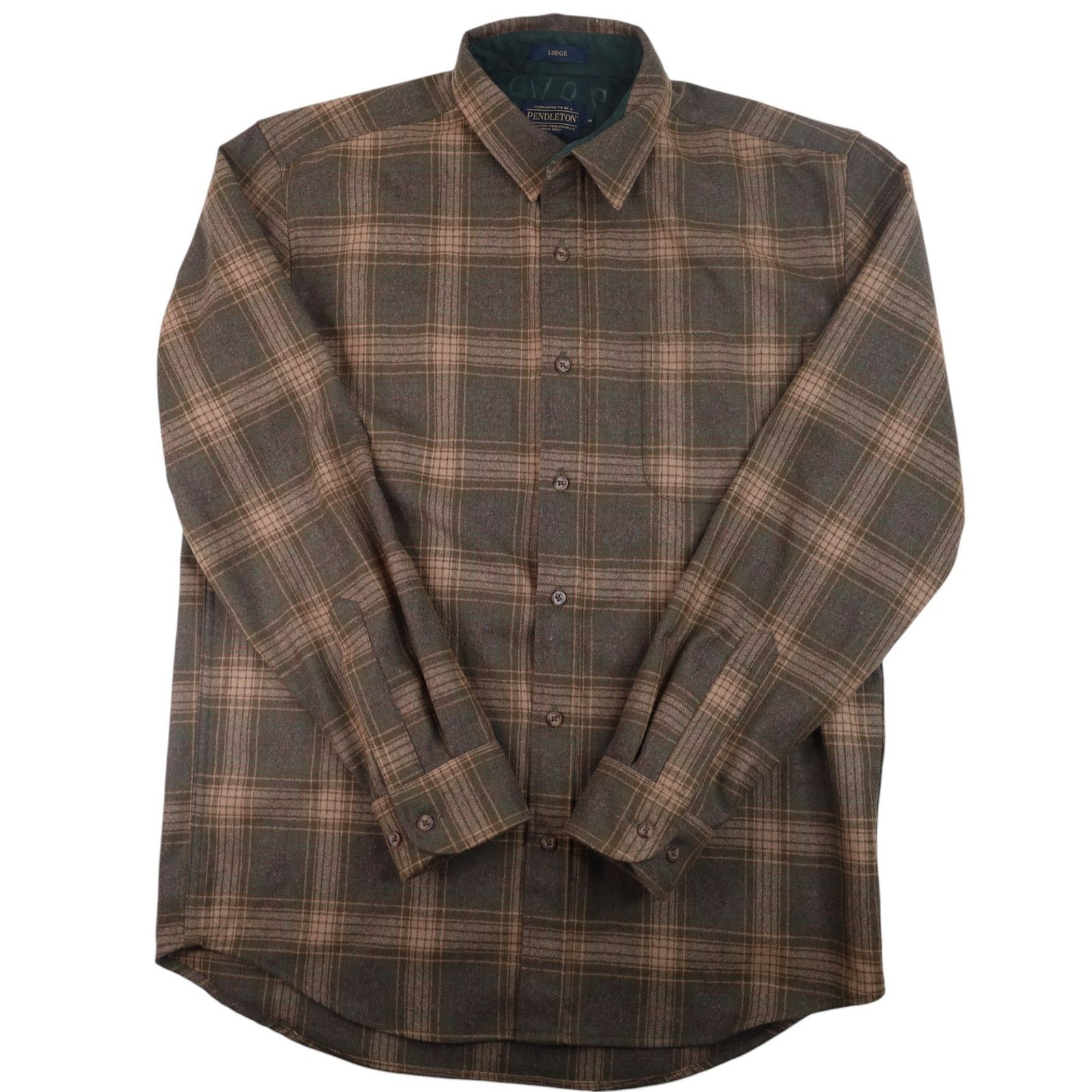 Pendleton Pendleton %100 Wool Flannel Shadow Plaid Lodge Shirt Size US M / EU 48-50 / 2 - 1 Thumbnail