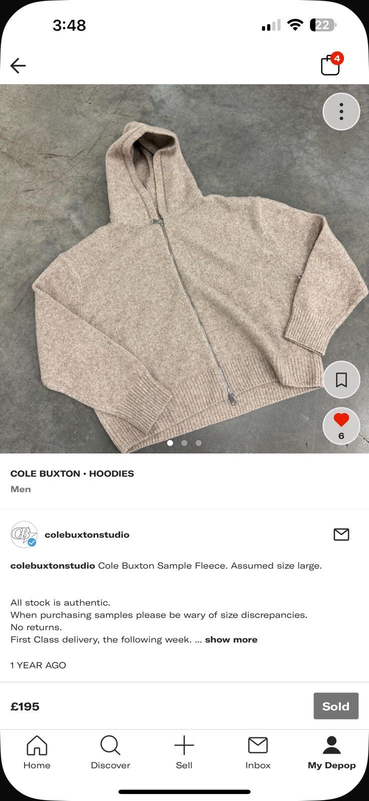 Cole Buxton Cole buxton Sample Size US L / EU 52-54 / 3 - 3 Thumbnail