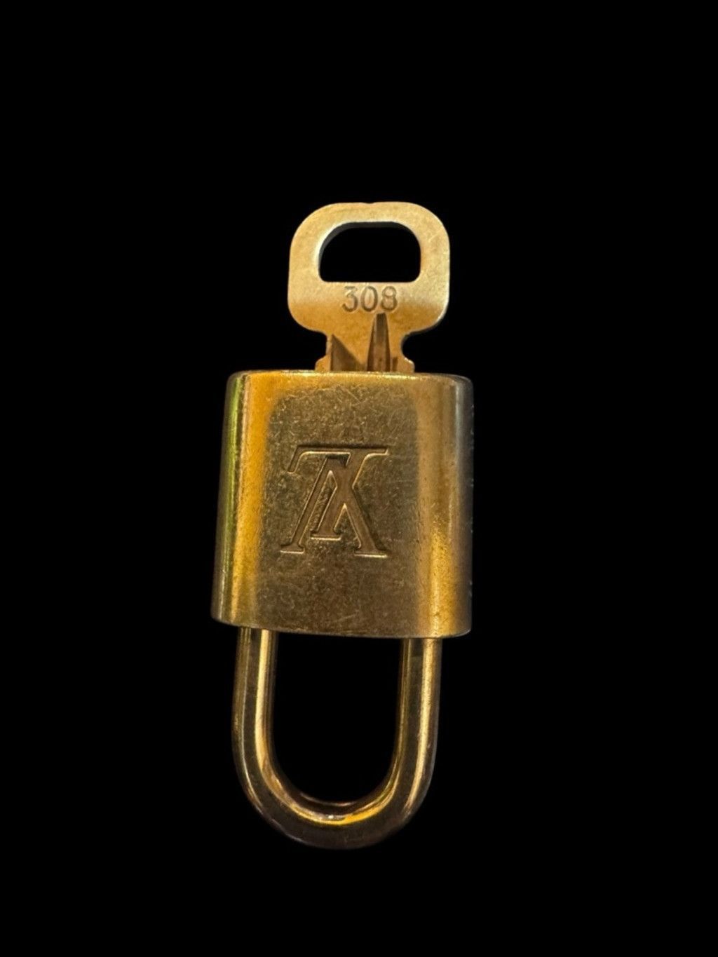 Louis Vuitton Louis Vuitton Gold Padlock with Key - #308 & COA Size ONE SIZE - 1 Thumbnail