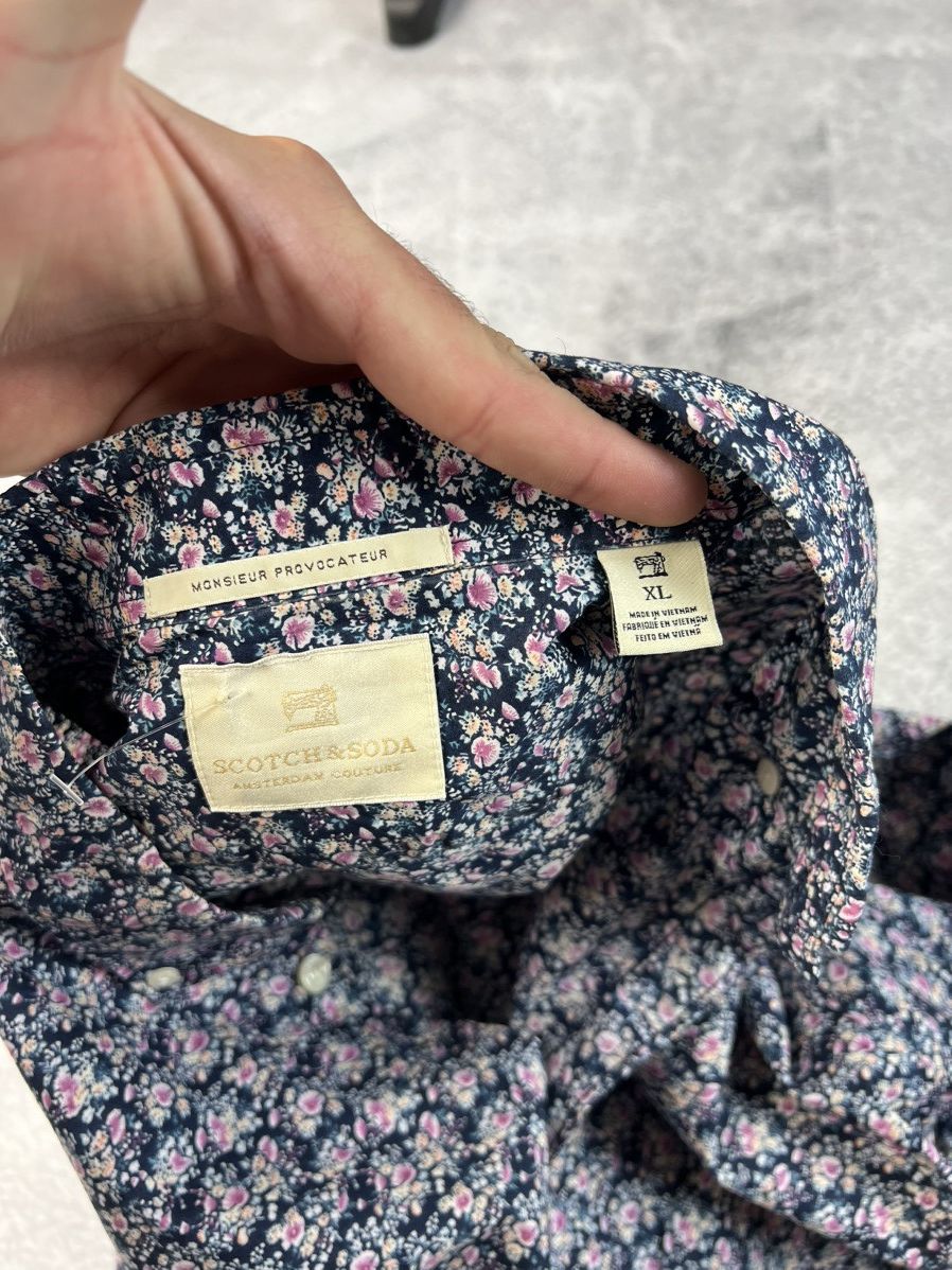 Scotch & Soda Scotch & Soda long sleeve flowers shirt Size US XL / EU 56 / 4 - 7 Thumbnail