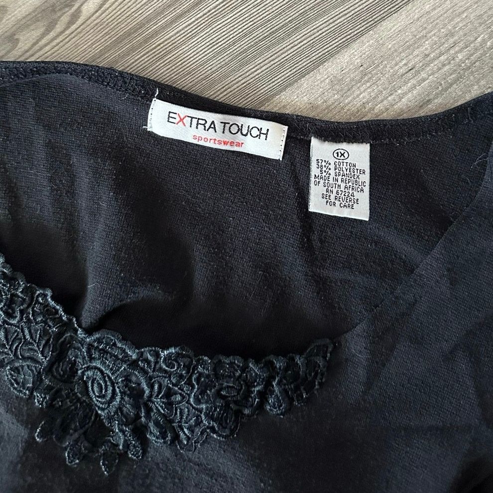 Other extra touch floral lace black tank top Size XL / US 12-14 / IT 48-50 - 3 Thumbnail