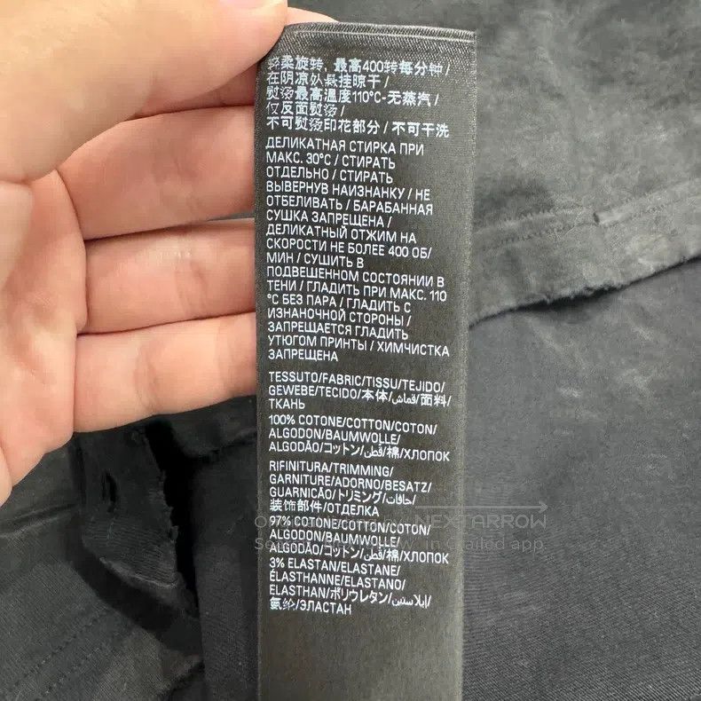 Balenciaga Balenciaga Buddhist Alphabet Distressed Destroyed Shirt Size US S / EU 44-46 / 1 - 4 Thumbnail