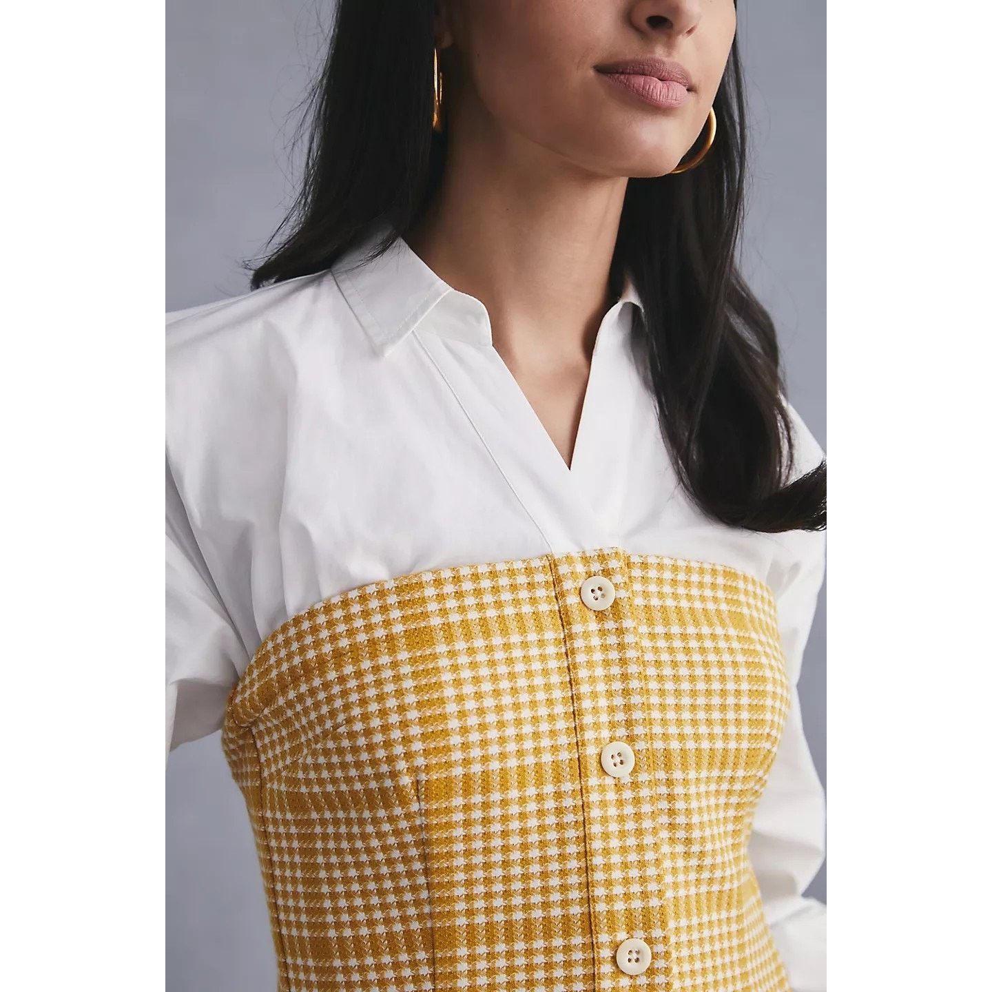 Anthropologie New Anthropologie Maeve Knit Twofer Mini Dress $170 Gold Size XXL / US 16-18 / IT 52-54 - 7 Thumbnail