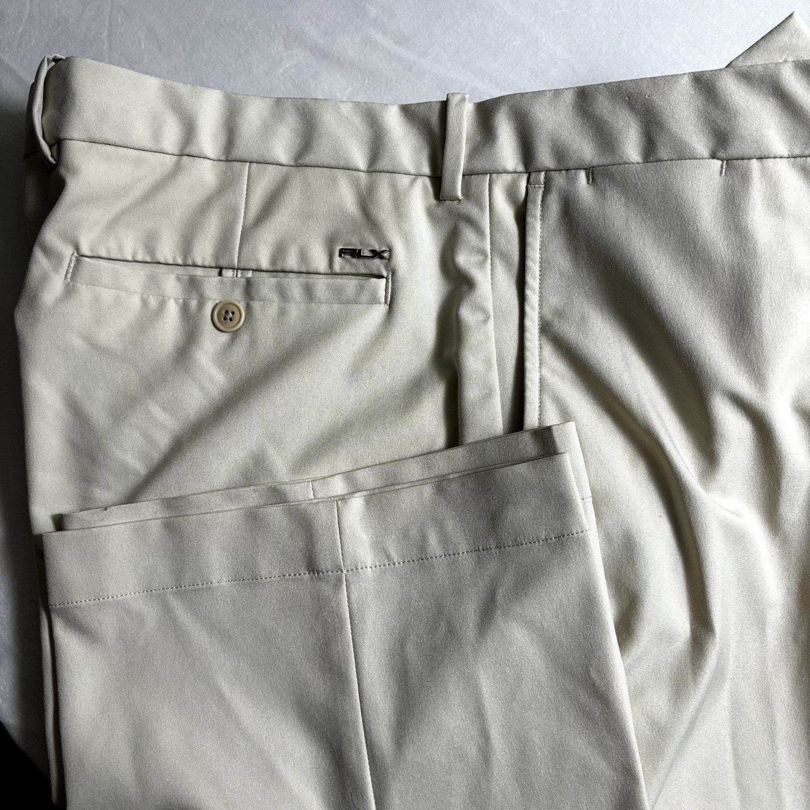 RLX Ralph Lauren RLX Ralph Lauren Men's Dress Pants 100% Polyester Light Khak Size 38R - 8 Thumbnail