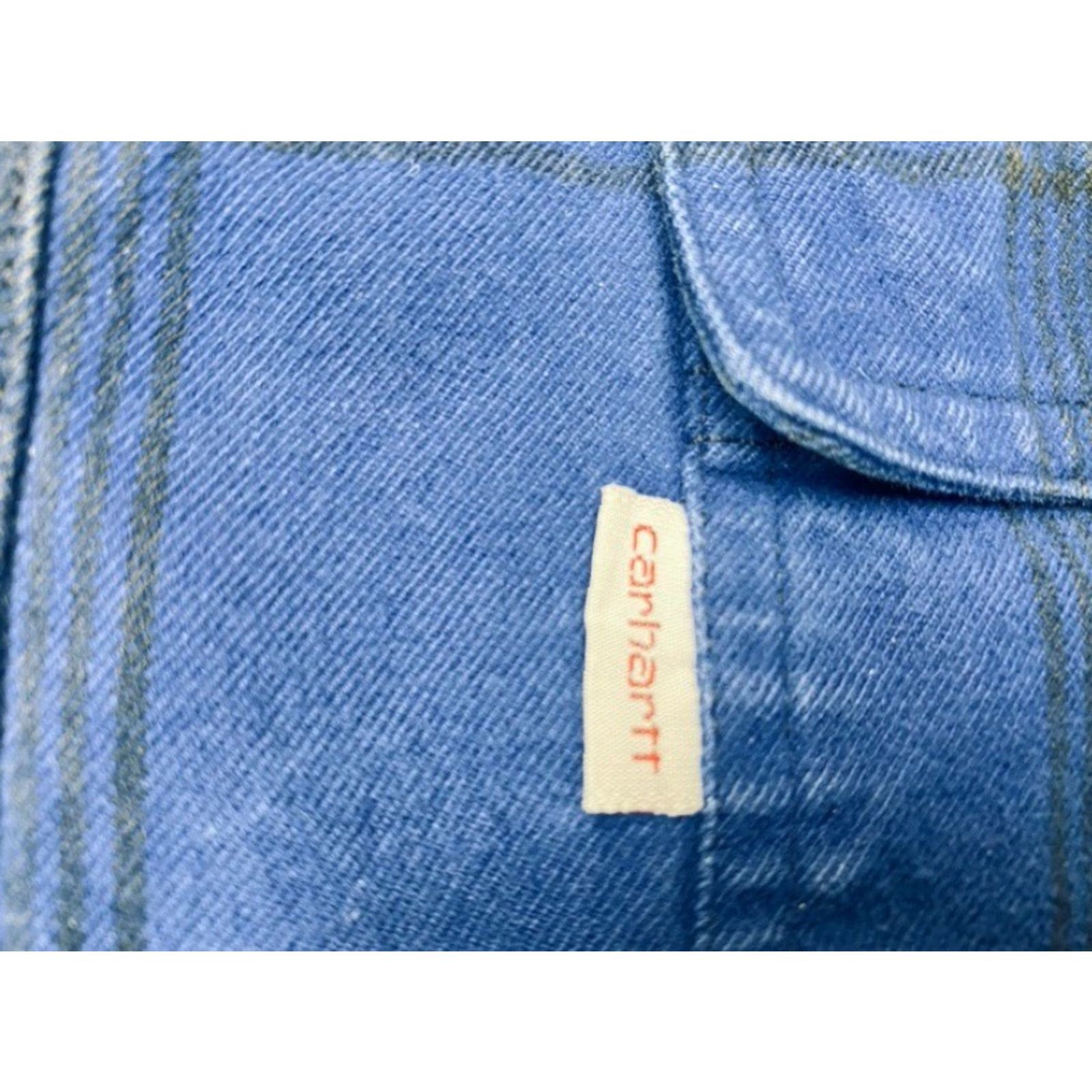 Carhartt Carhartt Heavy Flannel Shirt Hubbard 102215 988 Men's Size XL Blue Plaid 8223 Size US XL / EU 56 / 4 - 6 Thumbnail