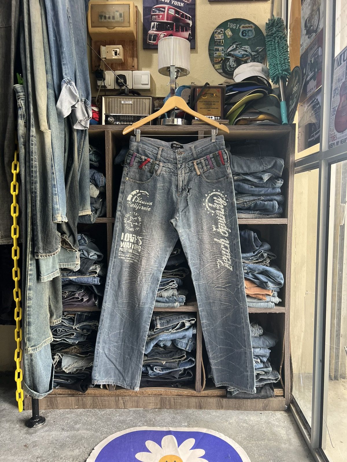 If Six Was Nine 🔥Nylaus Double Waist Hysteric Inspired Flared Denim Size US 32 / EU 48 - 1 Thumbnail