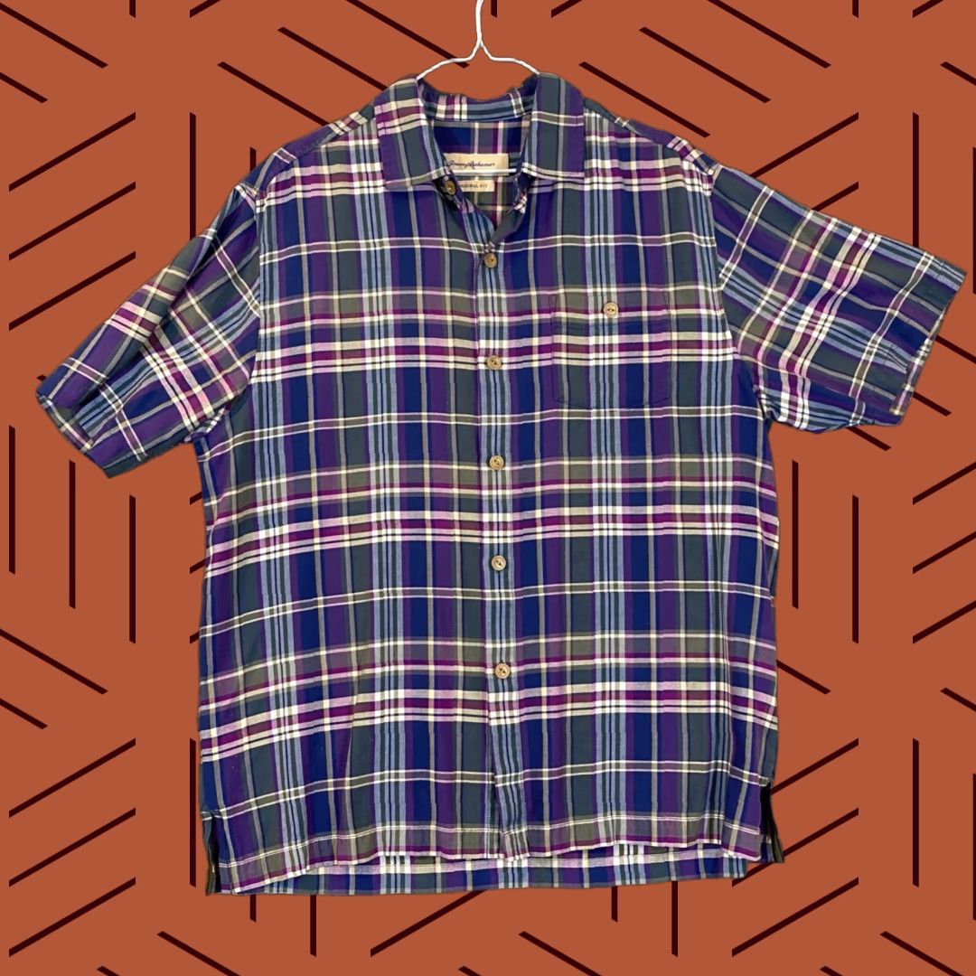 Tommy Bahama Tommy Bahama Shirt Mens Medium Multicolor Plaid 100% Silk Button Up Hawaiian Top Size US M / EU 48-50 / 2 - 1 Thumbnail