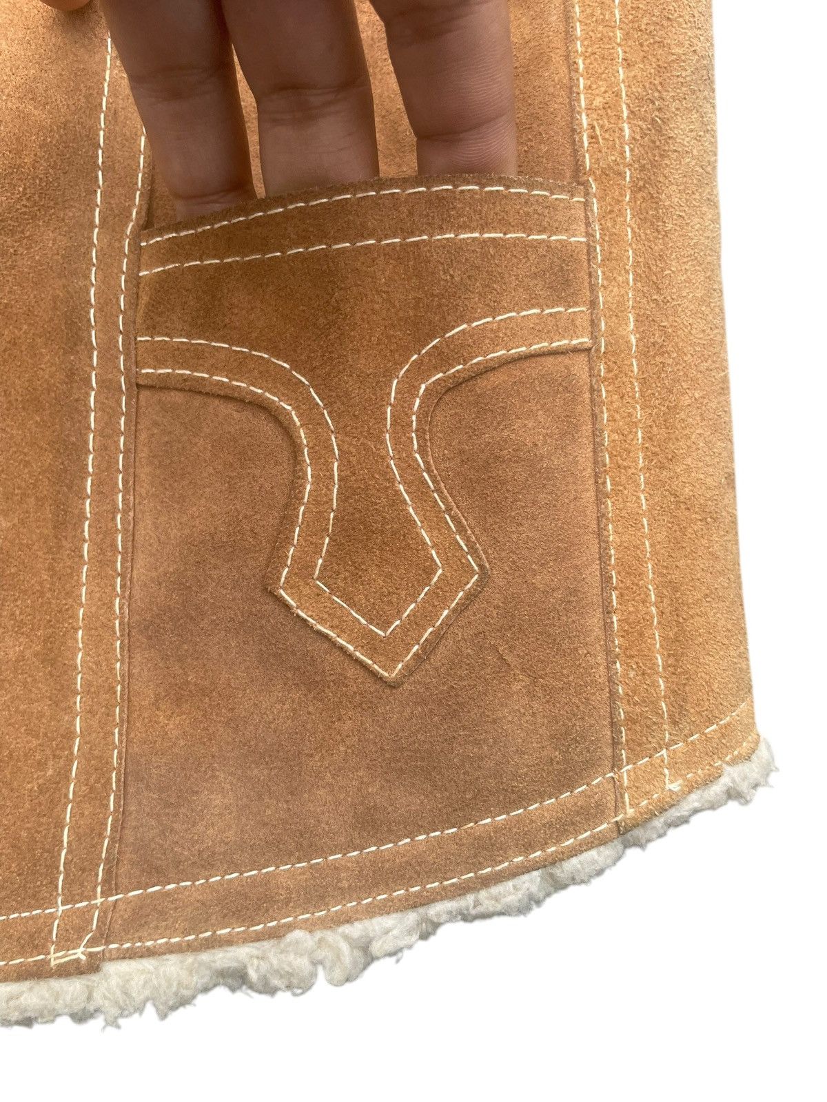 Vintage Vintage Genuine Leather Sherpa Vest Size US XS / EU 42 / 0 - 4 Thumbnail