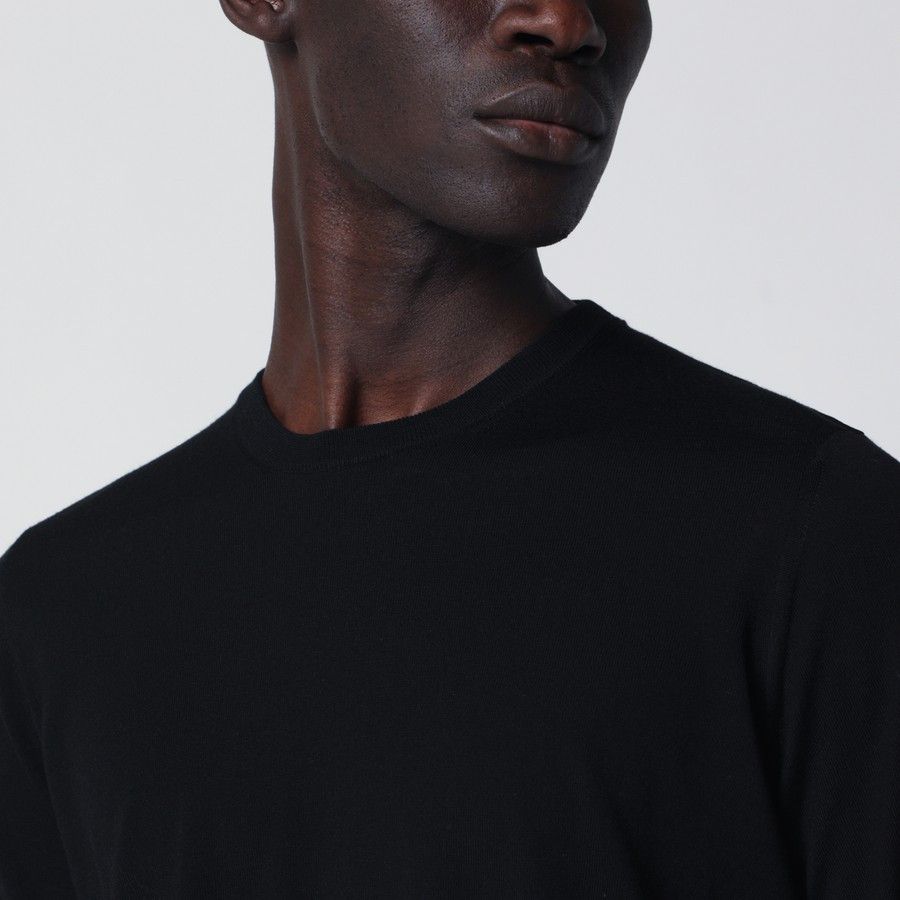 Drumohr o1d2blof0226 Wool Crew Neck Sweater in Black Size US M / EU 48-50 / 2 - 4 Thumbnail