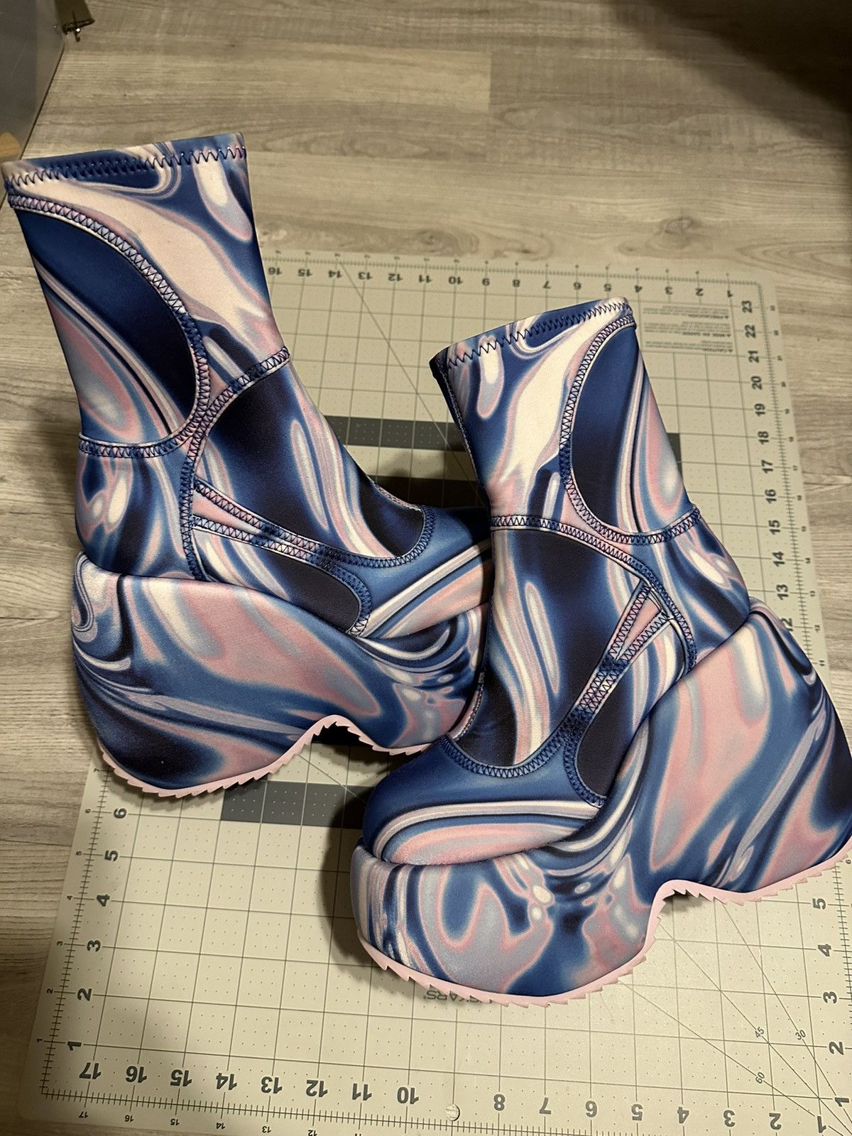 Dolls Kill Soul Vibration Platform Boots Size US 8 / IT 38 - 4 Thumbnail
