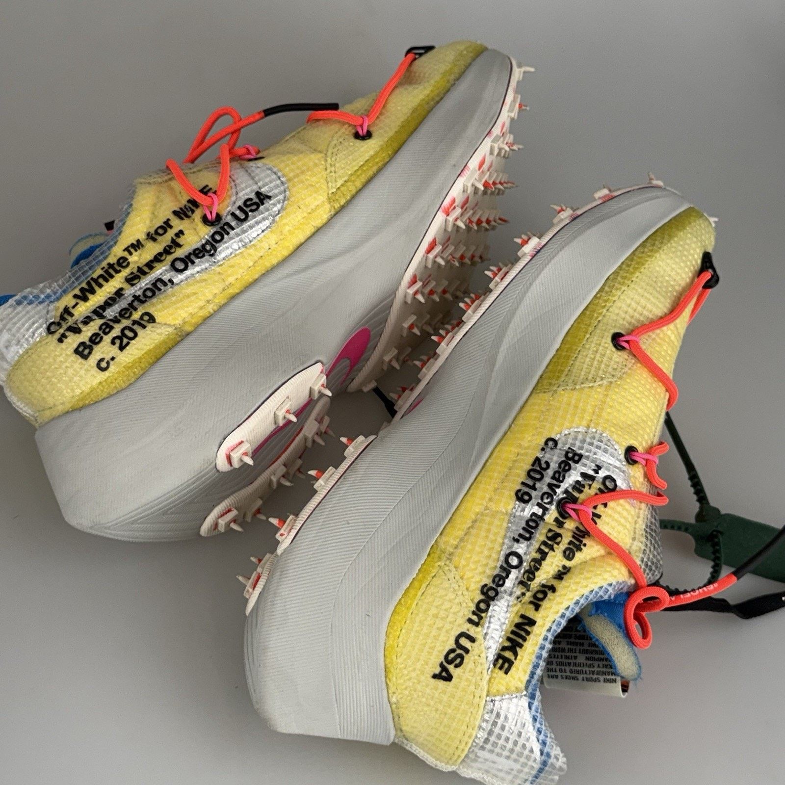 Nike × Off-White Nike Off-White Vapor Street Tour Yellow Wmn Size 12.5 CD8178 Size US 12 / IT 42 - 8 Thumbnail