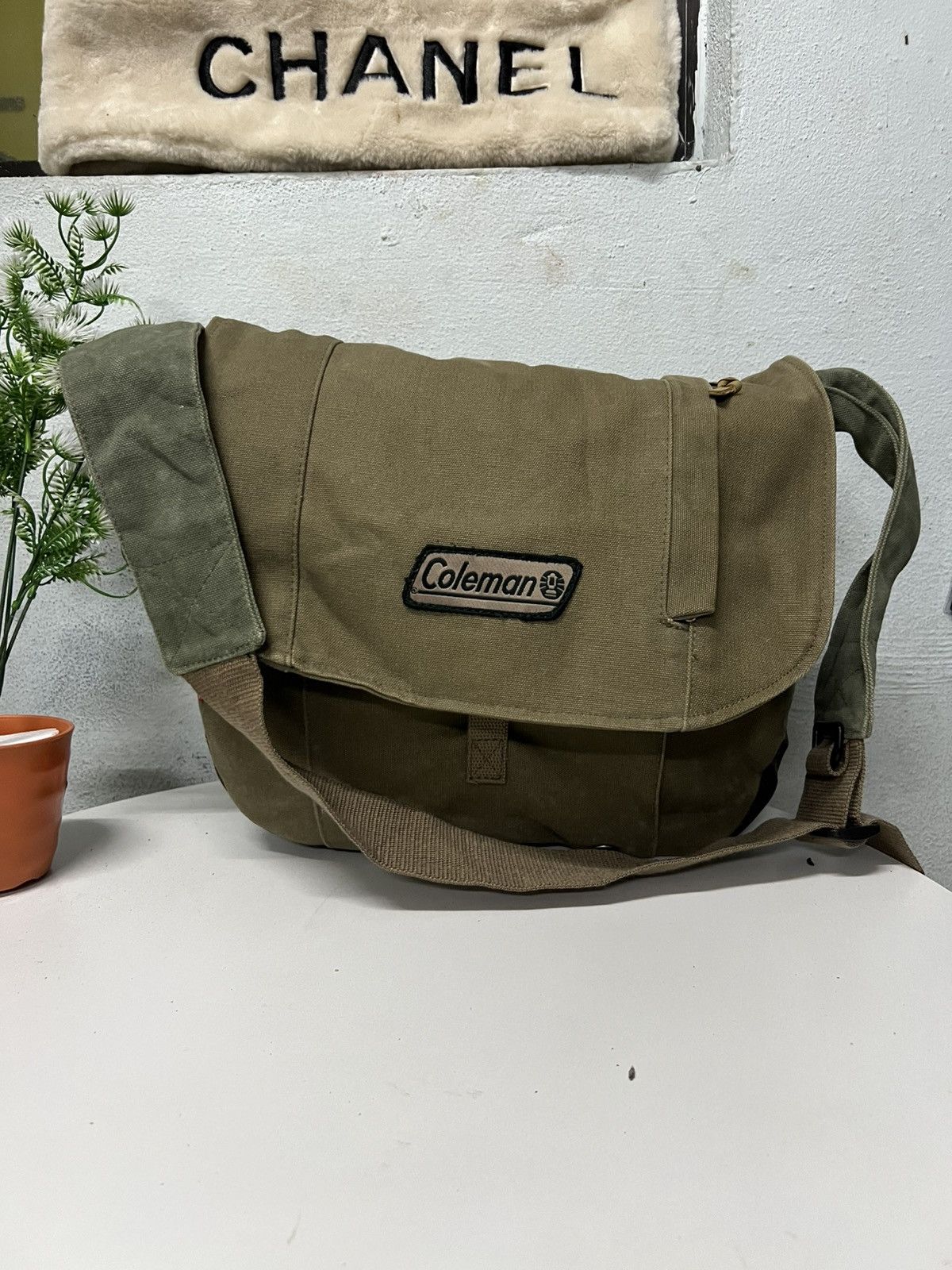 Coleman × Vintage Green Army Vintage 80s COLEMON Shoulder Size ONE SIZE - 1 Thumbnail